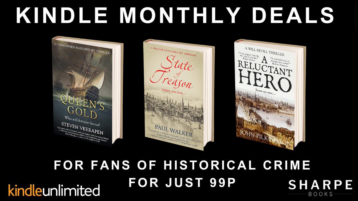 Sharpe Books (@sharpebooks) on Twitter photo Kindle Monthly Deals
For fans of Historical Crime
Just #99p
The Queen's Gold, by <a href="/stevenveerapen/">Steven Veerapen</a>
amazon.co.uk/dp/B08XC3DV9M/
State of Treason, by <a href="/PWalkerauthor/">Paul Walker</a>
amazon.co.uk/dp/B07RYV1HTC/
A Reluctant Hero, by <a href="/_JohnPilkington/">_JohnPilkington</a>
amazon.co.uk/dp/B0C28689T6
#crimefiction #tudors Kindle Monthly Deals
For fans of Historical Crime
Just #99p
The Queen's Gold, by <a href="/stevenveerapen/">Steven Veerapen</a>
amazon.co.uk/dp/B08XC3DV9M/
State of Treason, by <a href="/PWalkerauthor/">Paul Walker</a>
amazon.co.uk/dp/B07RYV1HTC/
A Reluctant Hero, by <a href="/_JohnPilkington/">_JohnPilkington</a>
amazon.co.uk/dp/B0C28689T6
#crimefiction #tudors