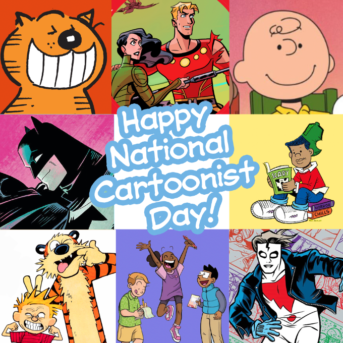 I gathered up some of the cartoonists who made me happy this last year-- May 5th is  National Cartoonist Day! #nationalcartoonistday