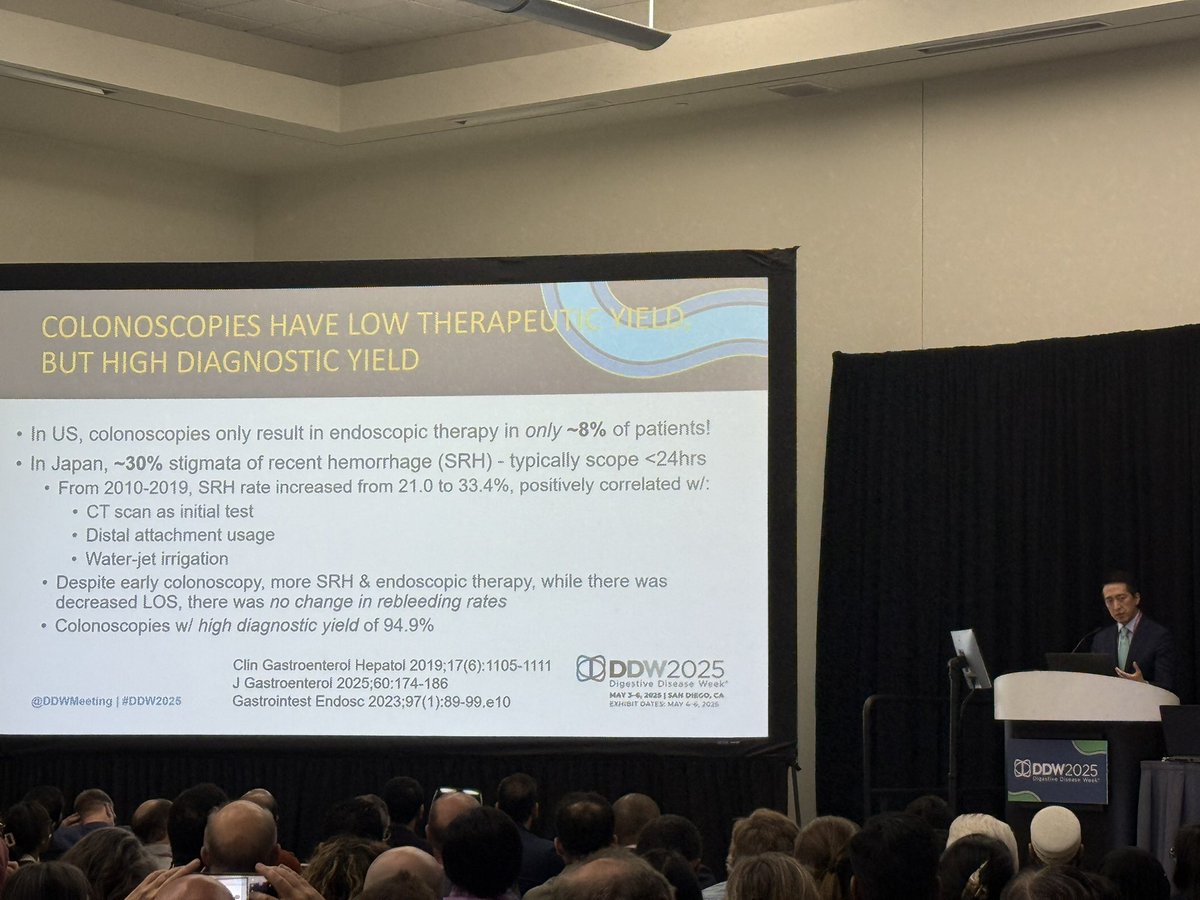 Aya Akhras, MD (@ayaakhras_) on Twitter photo 📣Did you know that colonoscopies for LGIB in US only result in endoscopic therapy in only 8% of patients? 😮
There is no such thing as door to butt time 💩🙊
Dr. Wan discusses acute LGIB management pearls 💎 and more!
<a href="/DDWMeeting/">Digestive Disease Week</a> #DDW25 #Gitwitter #MedTwitter <a href="/AmerGastroAssn/">American Gastroenterological Association (AGA)</a> 📣Did you know that colonoscopies for LGIB in US only result in endoscopic therapy in only 8% of patients? 😮
There is no such thing as door to butt time 💩🙊
Dr. Wan discusses acute LGIB management pearls 💎 and more!
<a href="/DDWMeeting/">Digestive Disease Week</a> #DDW25 #Gitwitter #MedTwitter <a href="/AmerGastroAssn/">American Gastroenterological Association (AGA)</a>