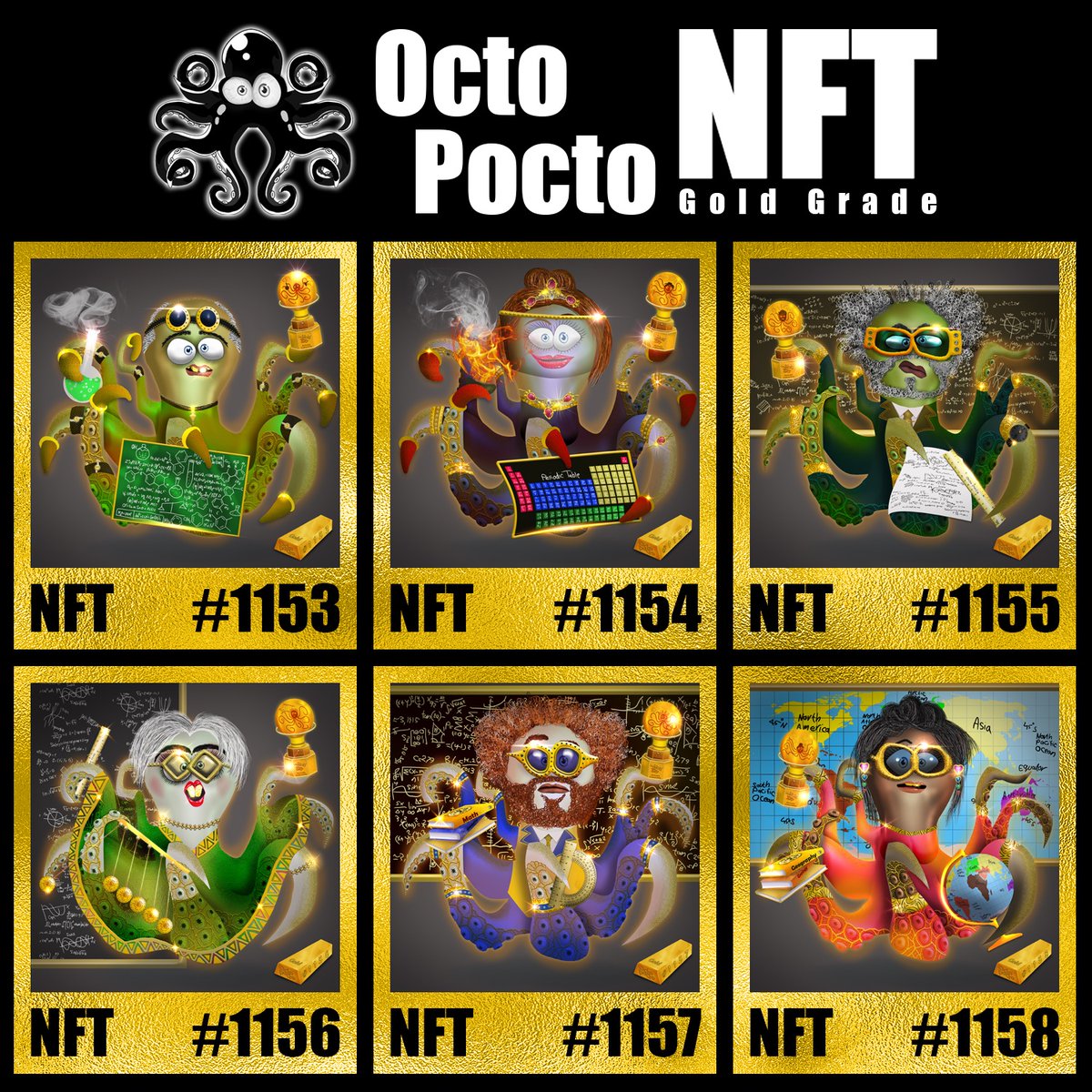 OCTOPOCTONFTS's tweet photo. Gold Grade NFTs available NOW!!
Group 65
Tier 17
General Trait: Knowledge/Education
Gold grade (Prt1) alone is exclusive to 540 NFTs, now available to MINT & OWN @ TIER 17- https://t.co/5drleq8XPT
#NFT #NFTCommunity #NFTHODL #OpenSea #mintnft #Octo #education #knowledge https://t.co/HmBcM2HUgW