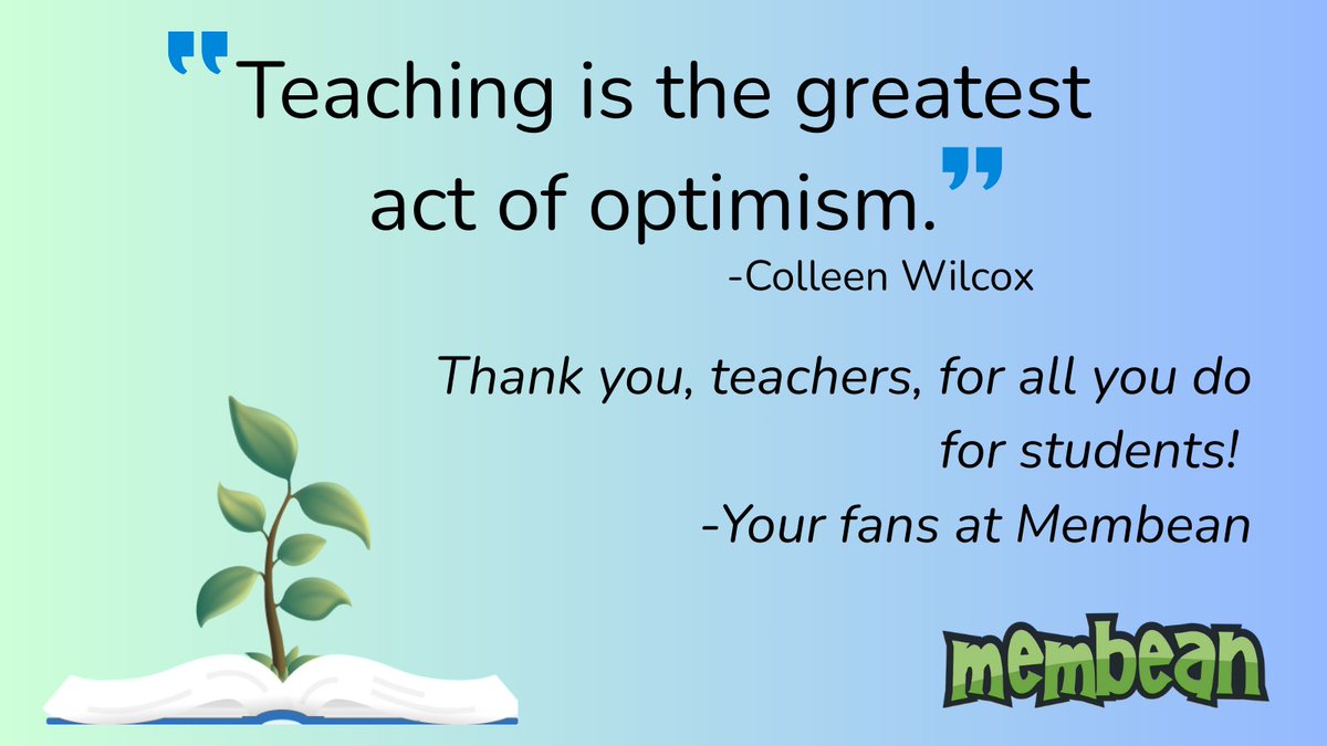 Teachers! Happy Teacher Appreciation Week! We applaud your inspiring work every day. Thank you for all you do for students. Your impact is felt far and wide. #teachers #literacy