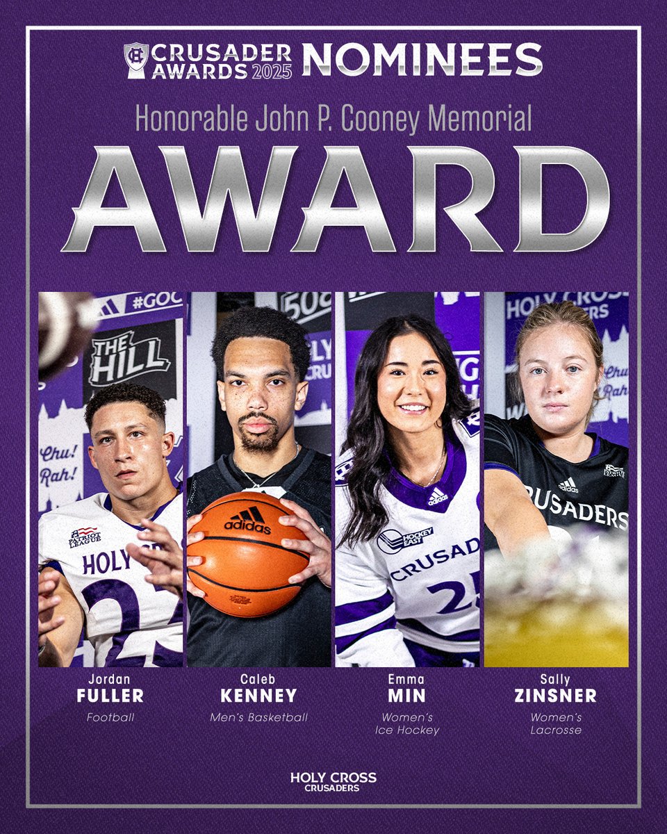 Holy Cross Athletics (@goholycross) on Twitter photo <a href="/HCrossWBB/">Holy Cross Women's Basketball</a> <a href="/HCrossTFXC/">Holy Cross T&F & XC</a> <a href="/HCrossWHockey/">Holy Cross Women's Hockey</a> <a href="/HCrossFH/">Holy Cross FH</a> <a href="/HCrossWRowing/">Holy Cross W. Rowing</a> <a href="/HCrossFB/">Holy Cross Football</a> <a href="/HCrossMTennis/">Holy Cross Men's Tennis</a> <a href="/HCrossBaseball/">Holy Cross Baseball</a> <a href="/HCrossMHockey/">Holy Cross M. Hockey</a> <a href="/HCrossWLAX/">Holy Cross Women's Lacrosse</a> <a href="/HCrossMGolf/">Holy Cross Menβs Golf</a> <a href="/HCrossWSoccer/">Holy Cross W. Soccer</a> <a href="/HCrossMLAX/">Holy Cross Men's Lacrosse</a> <a href="/HCrossVB/">Holy Cross Volleyball</a> <a href="/HCrossMRowing/">Holy Cross M. Rowing</a> <a href="/HCrossMSoccer/">Holy Cross Men's Soccer</a> <a href="/HCrossMBB/">Holy Cross Men's Basketball</a> <a href="/HCrossSwimDive/">Holy Cross Swim&Dive</a> The finalists for the Honorable John P. Cooney Memorial Award are:
β Jordan Fuller, @hcrossfb
β Caleb Kenney, @hcrossmbb
β Emma Min, @hcrosswhockey
β Sally Zinsner, @hcrosswlax
#GoCrossGo <a href="/HCrossWBB/">Holy Cross Women's Basketball</a> <a href="/HCrossTFXC/">Holy Cross T&F & XC</a> <a href="/HCrossWHockey/">Holy Cross Women's Hockey</a> <a href="/HCrossFH/">Holy Cross FH</a> <a href="/HCrossWRowing/">Holy Cross W. Rowing</a> <a href="/HCrossFB/">Holy Cross Football</a> <a href="/HCrossMTennis/">Holy Cross Men's Tennis</a> <a href="/HCrossBaseball/">Holy Cross Baseball</a> <a href="/HCrossMHockey/">Holy Cross M. Hockey</a> <a href="/HCrossWLAX/">Holy Cross Women's Lacrosse</a> <a href="/HCrossMGolf/">Holy Cross Menβs Golf</a> <a href="/HCrossWSoccer/">Holy Cross W. Soccer</a> <a href="/HCrossMLAX/">Holy Cross Men's Lacrosse</a> <a href="/HCrossVB/">Holy Cross Volleyball</a> <a href="/HCrossMRowing/">Holy Cross M. Rowing</a> <a href="/HCrossMSoccer/">Holy Cross Men's Soccer</a> <a href="/HCrossMBB/">Holy Cross Men's Basketball</a> <a href="/HCrossSwimDive/">Holy Cross Swim&Dive</a> The finalists for the Honorable John P. Cooney Memorial Award are:
β Jordan Fuller, @hcrossfb
β Caleb Kenney, @hcrossmbb
β Emma Min, @hcrosswhockey
β Sally Zinsner, @hcrosswlax
#GoCrossGo