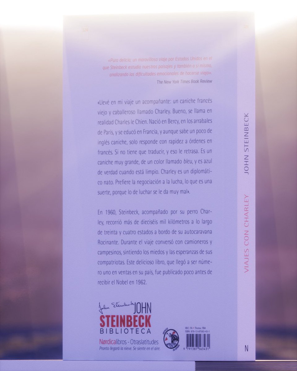 Nordica_Libros's tweet photo. Hemos creado la Biblioteca John Steinbeck para que podáis disfrutar de nuevo de la obra de uno de los grandes autores del siglo XX.

La primera que publicamos es «Viajes con Charley», un maravilloso libro de viajes con su perro en su furgoneta Rocinante.

#JohnSteinbeck 
#USA https://t.co/NEGKgD3r5O