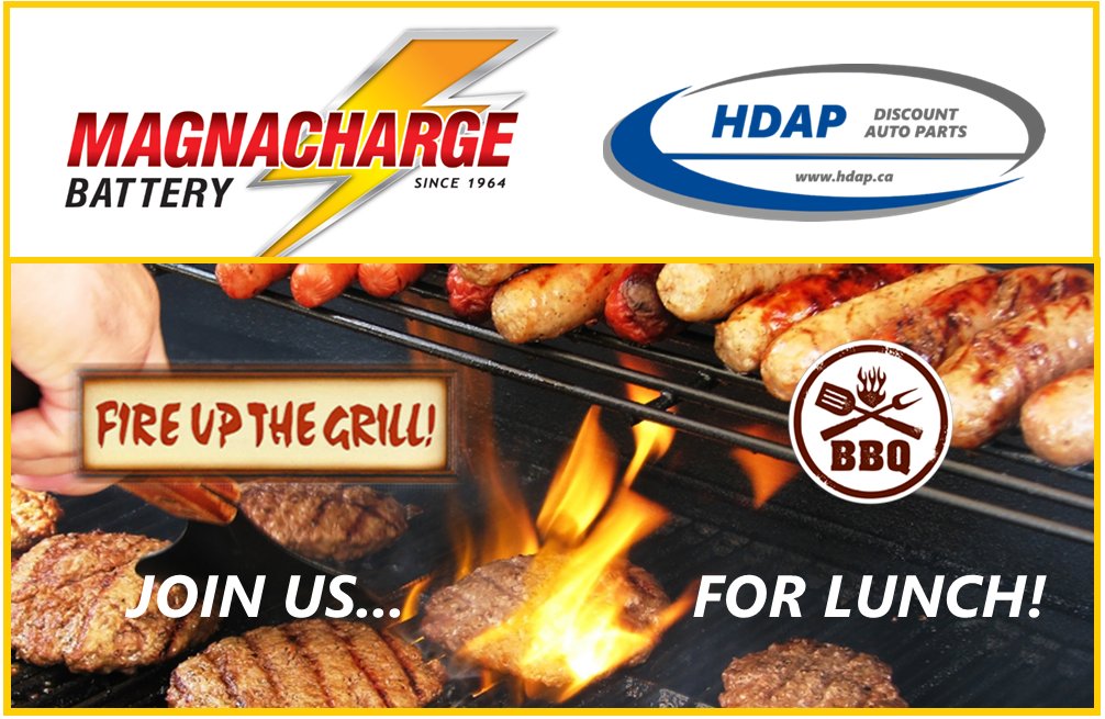 HDAPautoparts's tweet image. Charge into BBQ season with Brampton Discount Auto Parts + #Magnacharge!
🍔🛠️
Join us on May 22 for lunch and a shot at winning a #JETTools Pro-Series Roller Cabinet (valued at $3,000)
📍 30 Advance Blvd, #Brampton
#HDAP #DiscountParts #BramptonBBQ #BramptonON