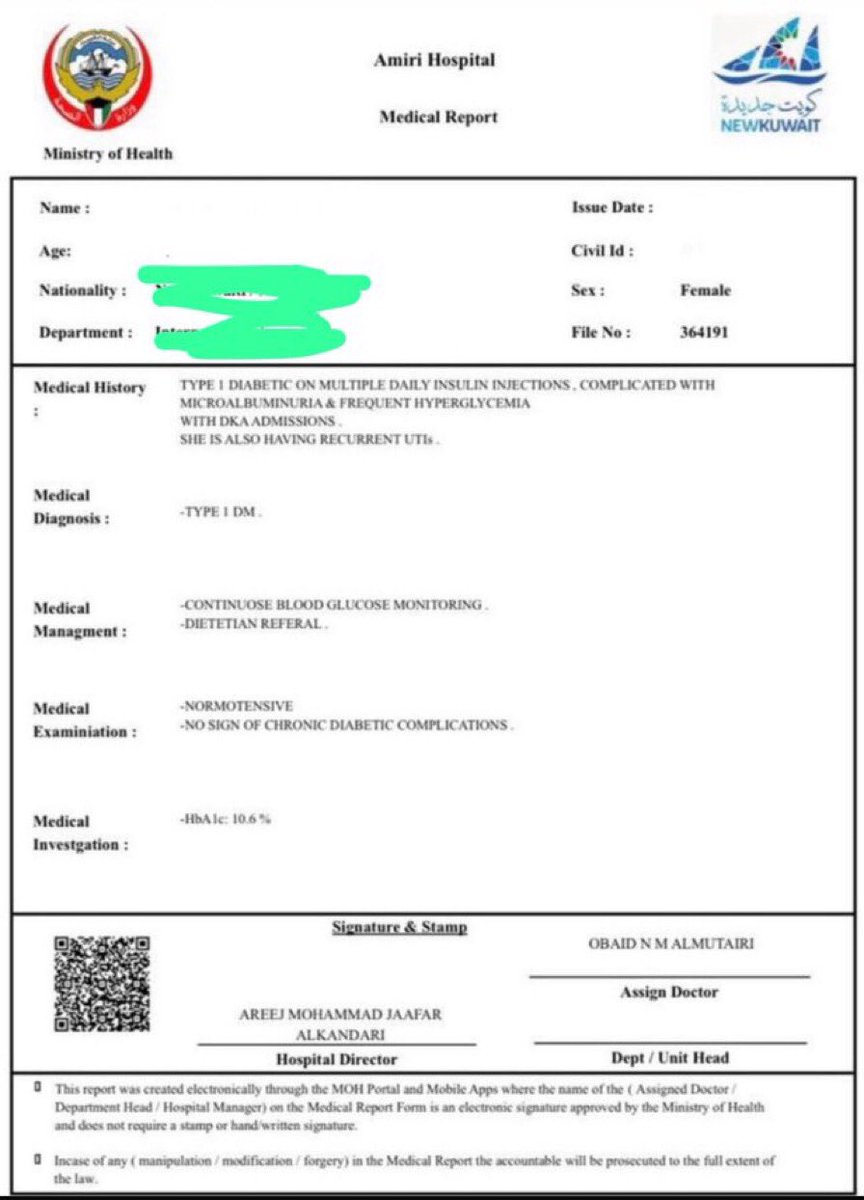 يتيمه من #البدون تطلب مساعدتكم، تحتاج مضخه انسولين بـ 350 دينار 

الله يكتب اجر من يساهم في مساعدتها