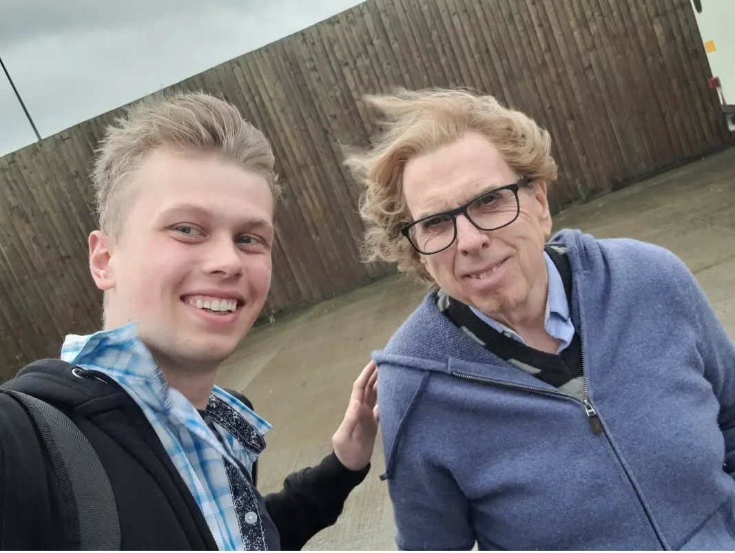 Timothy Spall trending, lovely man, we met on a windy day. VE Day