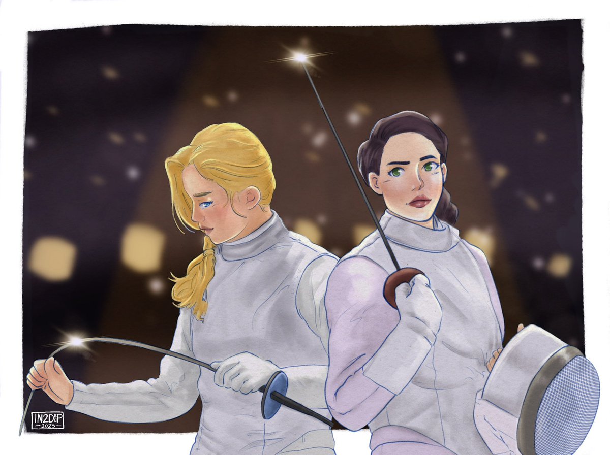 In2deepart's tweet photo. Fencing rivals living in close proximity for the olympics 😙👌 https://t.co/c9S220ZuZ4
