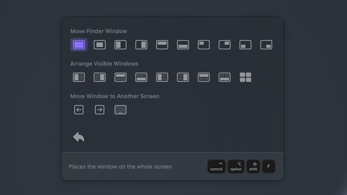 The upcoming WindowKeys will have a nice bar that shows info about selected action