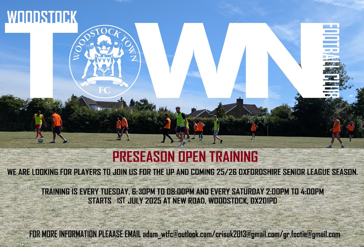 OPEN PRESEASON TRAINING. we are looking for new players to join both teams for the 25/26 season. if interested then come down to our training sessions every Tuesday's 6.30pm or Saturday's 2pm starting July 1st.