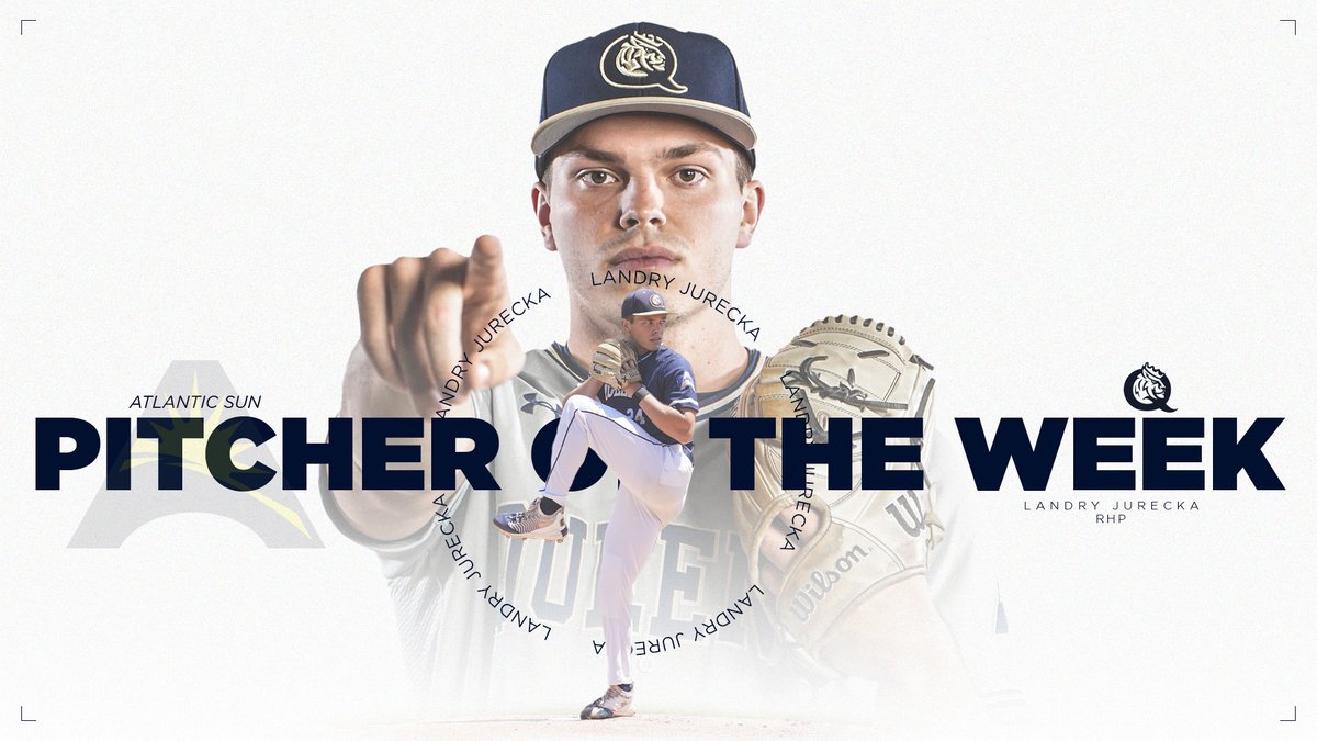 Queens (N.C.) Baseball (@queens_baseball) on Twitter photo Landry Jurecka has been named the <a href="/ASUNSports/">Atlantic Sun Conference</a> Pitcher of the Week following his performance on Sunday. The RHP tossed his second complete game of the season and struck out a career-high 14, a mark that tied the single-game school record ⚡🔥👏
#RoyalsRise | #QUeenCity | #MITA Landry Jurecka has been named the <a href="/ASUNSports/">Atlantic Sun Conference</a> Pitcher of the Week following his performance on Sunday. The RHP tossed his second complete game of the season and struck out a career-high 14, a mark that tied the single-game school record ⚡🔥👏
#RoyalsRise | #QUeenCity | #MITA