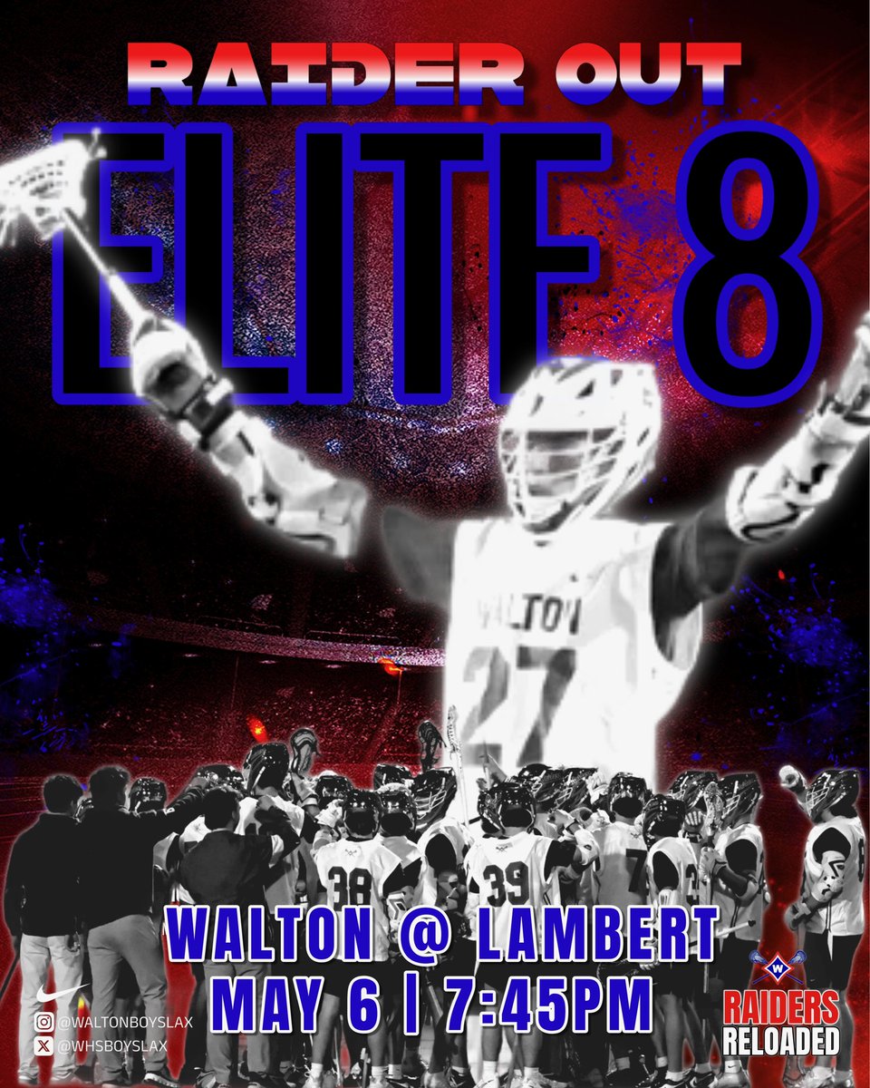 Tuesday, 7:45pm at Lambert
Raider Out for the Elite 8