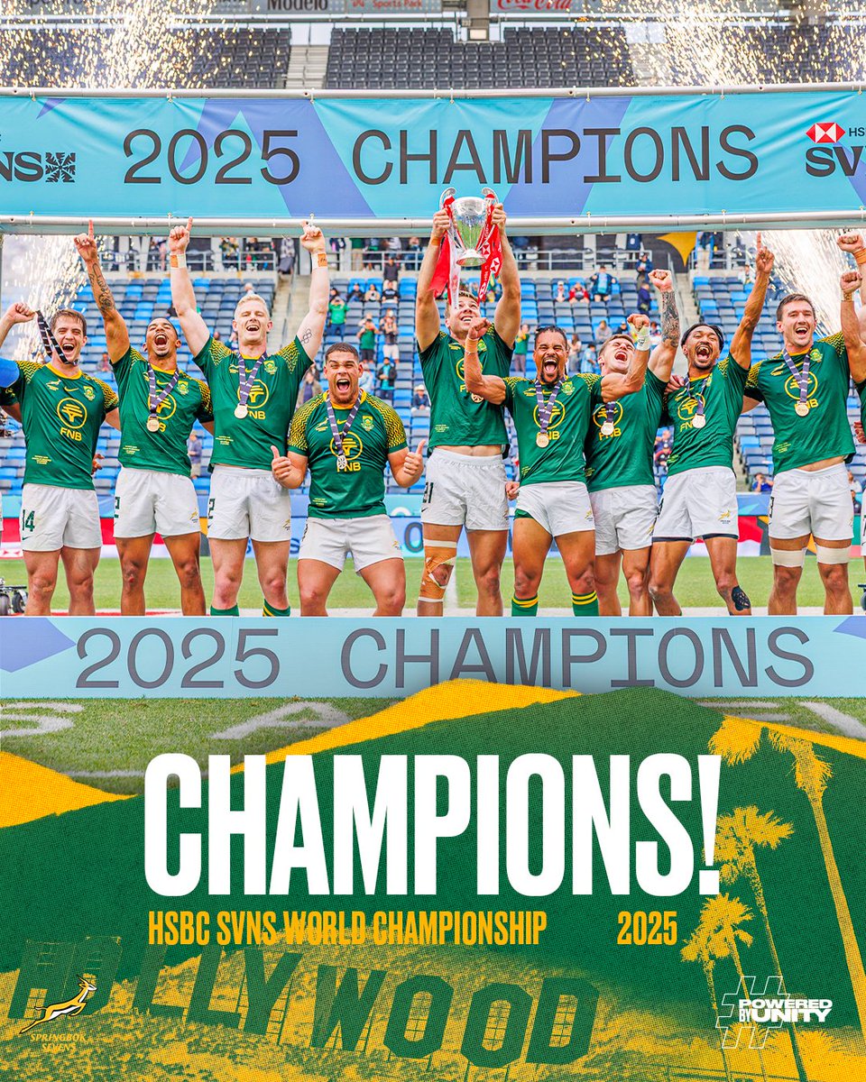South Africa's Blitzboks have won the 2025 HSBC SVNS World Championship.