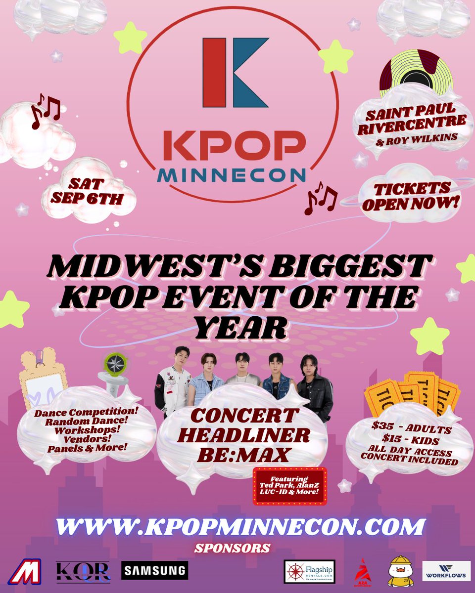 🌟 Get ready for Minnesota’s biggest K-Pop extravaganza: KPOP MINNECON🎉

🎶 From amazing vendors to exciting festivities and a concert, this event has it all. Don’t miss out on the ultimate K-Pop experience! 🚀

Learn more and buy tickets: bit.ly/4jH7zsf