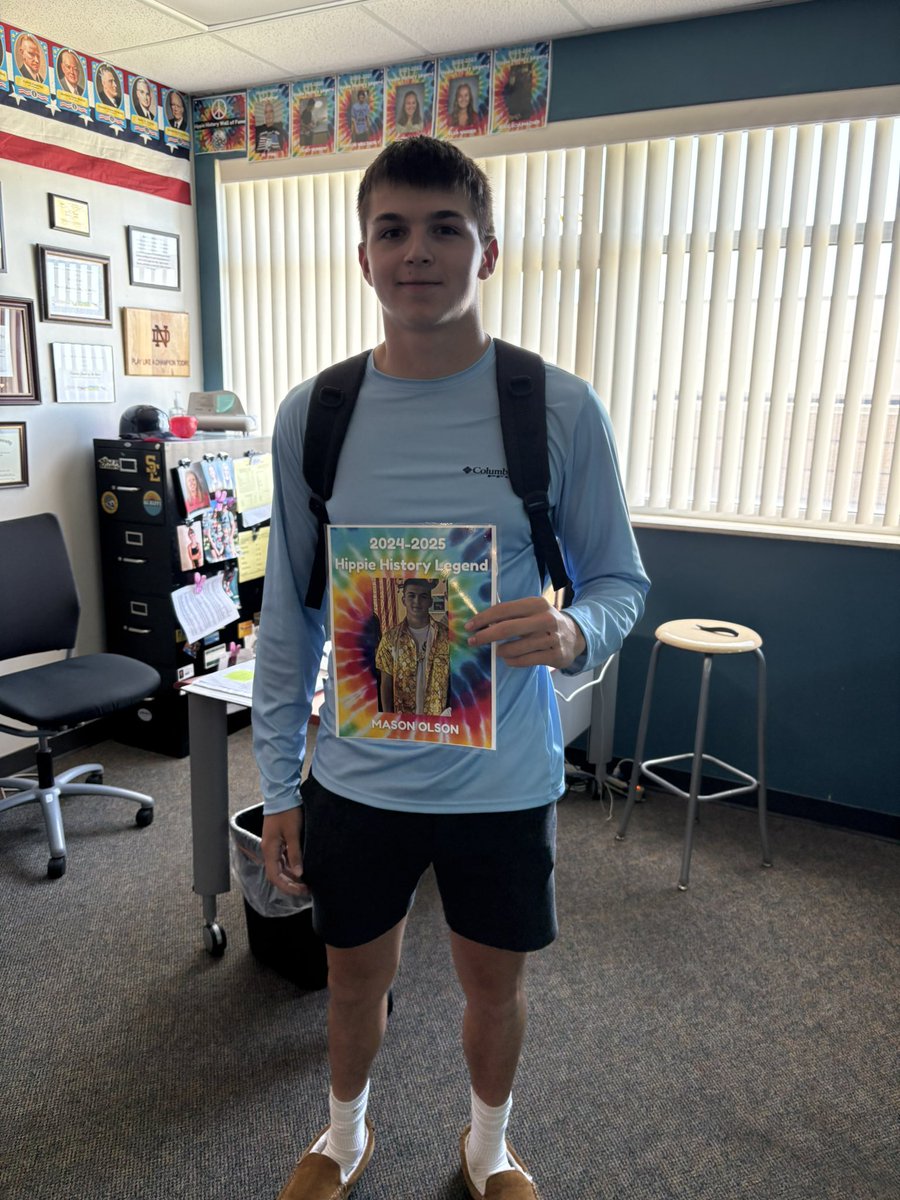 Our 2024-2025 Hippie History Legend who is now on the Hippie History Wall of Fame is Mason Olson!!!