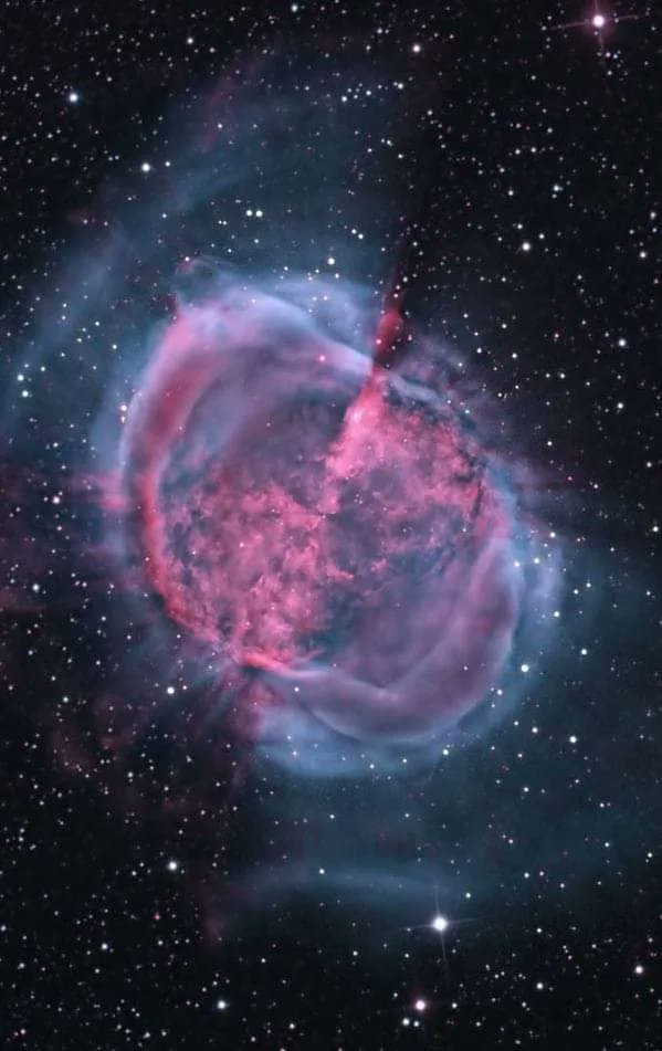 M27 Dumbell nebula in Vulpecula constellation by Hubble telescope #NASA