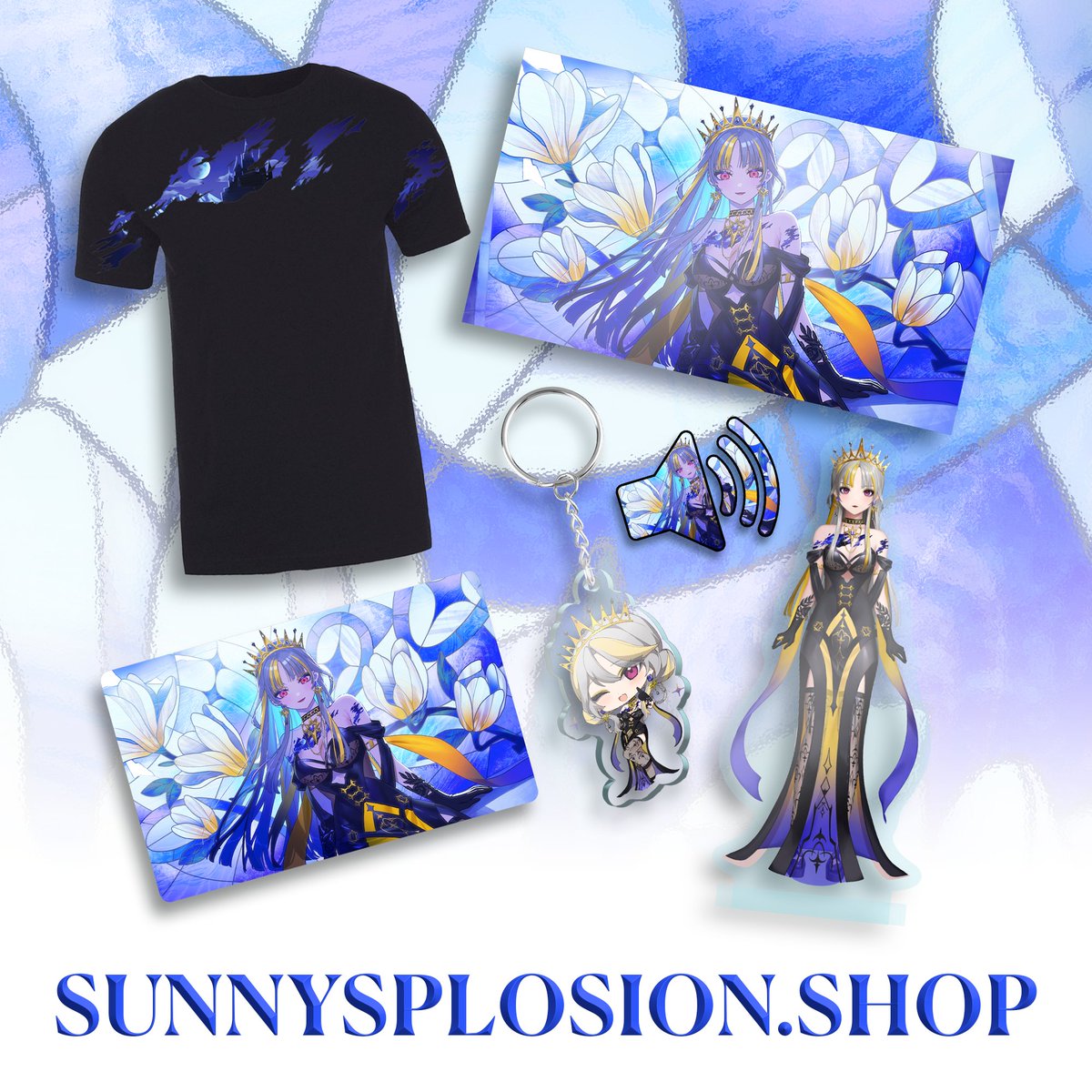 SunnySplosion's tweet image. 📣ANNOUNCING MY NEW MERCH DROP! ✨
🫶 Witch Queen merch is here! With so many first time things!👀
And its NOT A PREORDER⁉️ It ships fast after purchase!
Merch list! 📜
➡️ Standee
➡️ Poster
➡️ Subtle T-shirt
➡️ Keychain
➡️ Desk mat
➡️ Voice pack
✨ Link & Details Below! ⤵️