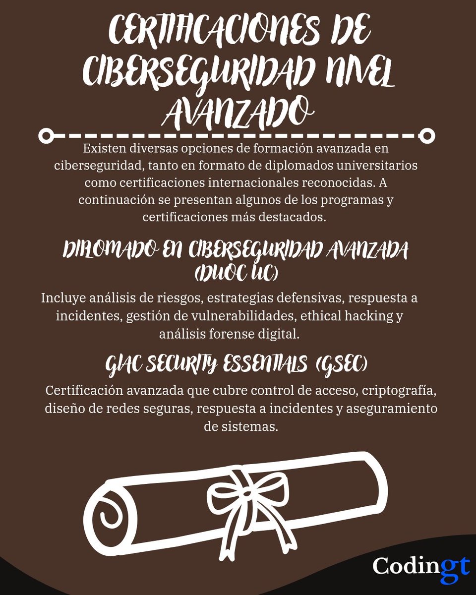 codingtx_'s tweet image. Certificaciones de Ciberseguridad nivel Avanzado
#codingt #it #ti #Ciberseguridad #hacking #vulnerabilidad