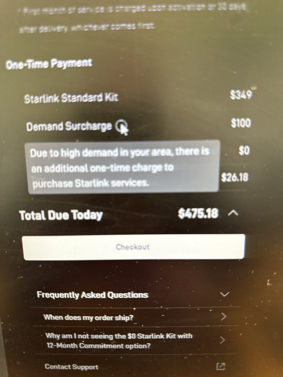 Timmyp1000's tweet photo. @elonmusk @Starlink What’s with the demand charge got email for a free kit with 12 month contract https://t.co/G9iRAZHz2W