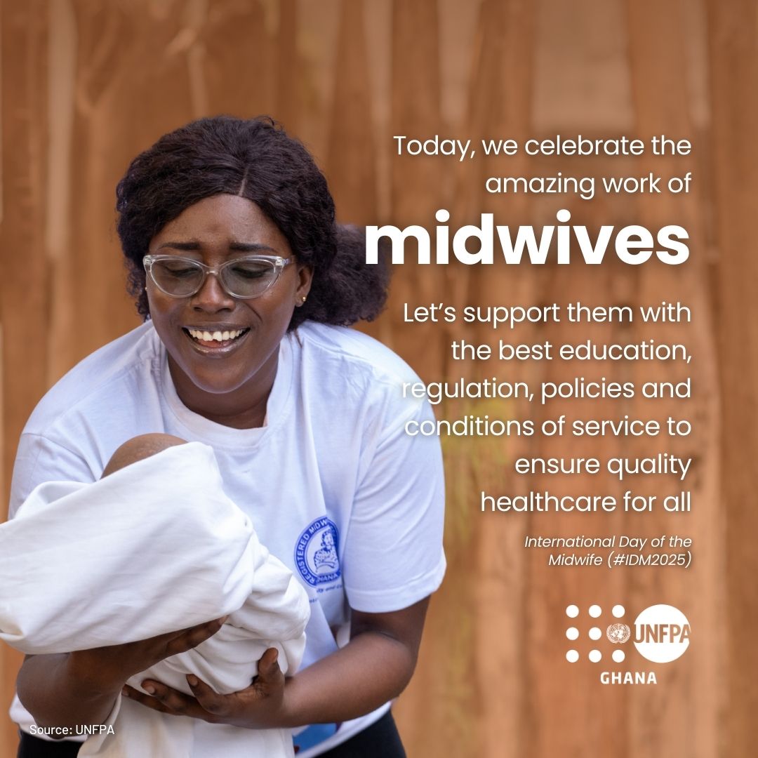 Today, we celebrate the amazing work of #midwives. 

Let’s support them with the best education, regulation, policies and conditions of service to ensure quality healthcare for all.

#IDM2025