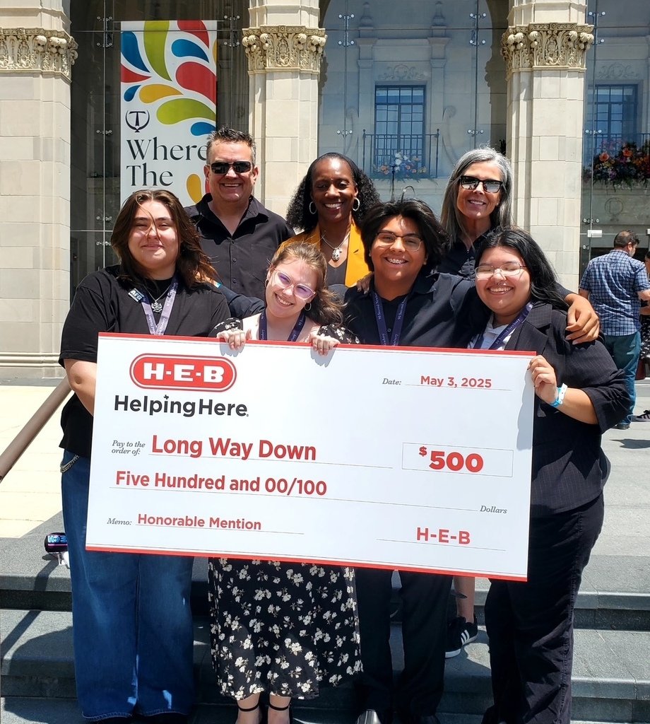 Congrats to Devyn C., Daniella A., Noah C., Aidan G., Angelina L., Sarah P., Noemi V. , Mrs. P., Dr. L., Mr. D. &amp; Mama E!! Their film, Long Way Down, won honorable mention at the 90 Second Newbery Film Festival this past Saturday.