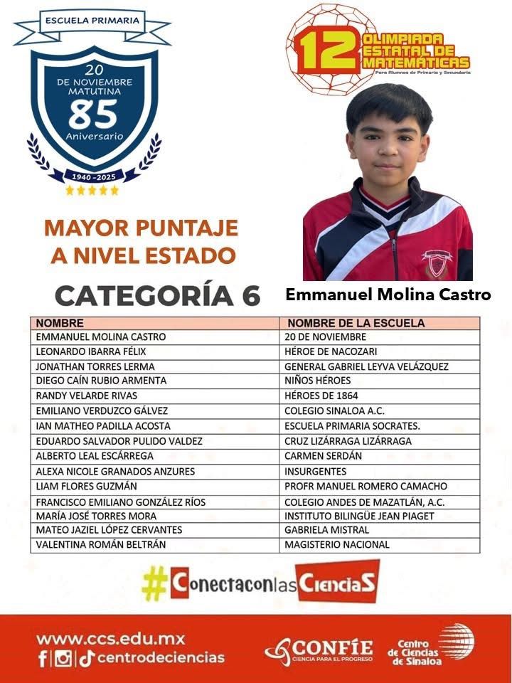 OrocoCorp's tweet image. 🎉 This #CincoDeMayo, we’re proud to share a special story from Choix, Sinaloa!
Emmanuel, son of our teammate Doris Castro, won 🥇 at the zone, sector & state levels and brought home 🥉 at the national #MathOlympiad! 🇲🇽
The whole town celebrated. So do we. 👏
TSX-V: $OCO | OTC:…