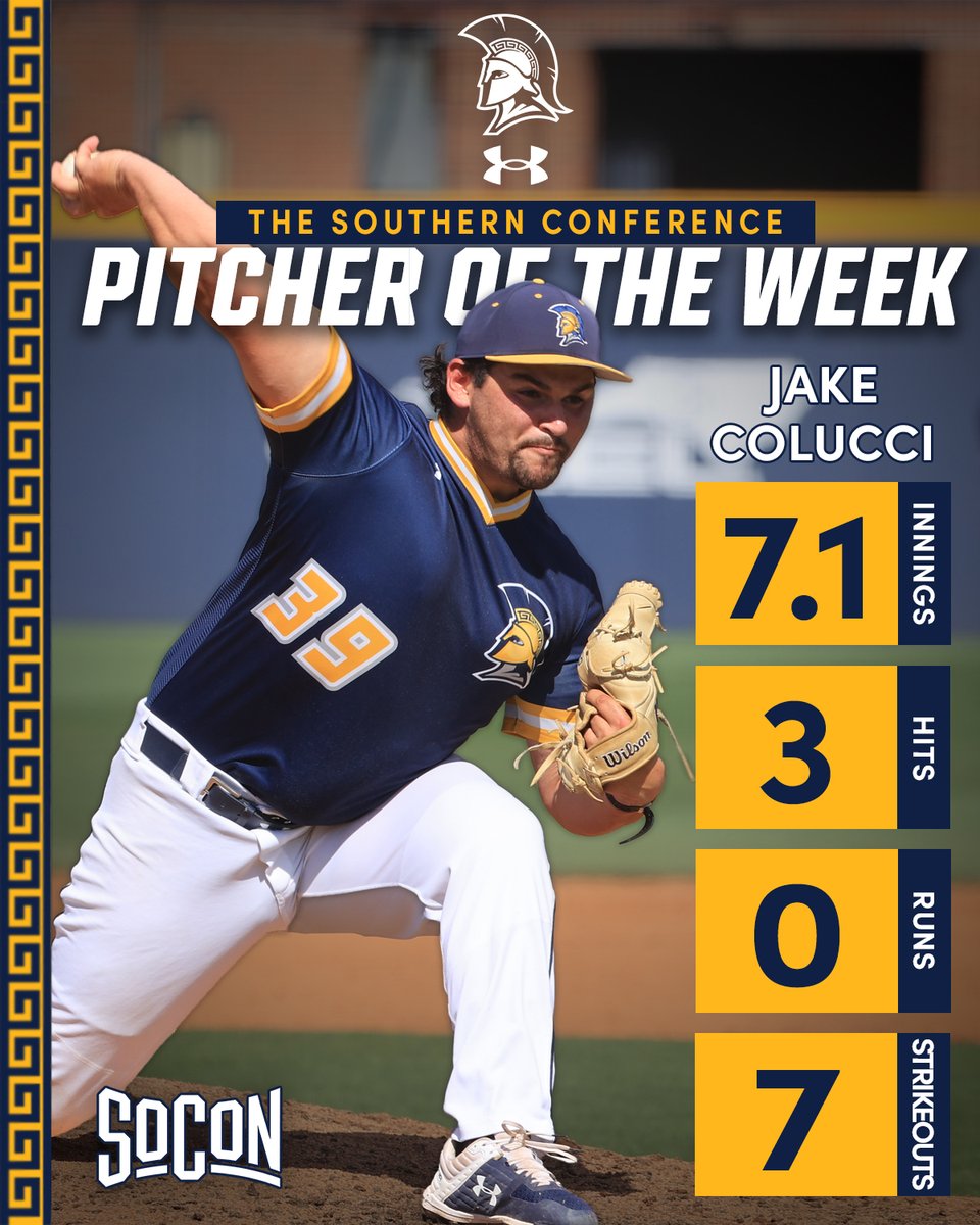 UNCG Baseball (@uncgbaseball) on Twitter photo Jake Colucci is your ๐๐ค๐พ๐ค๐ฃ ๐๐๐ฉ๐๐๐๐ง ๐ค๐ ๐ฉ๐๐ ๐๐๐๐ ! โพ๏ธ๐ฅ
The freshman right-hander pitched 7.1 shutout innings last week in relief appearances against then-No. 19 Coastal Carolina and The Citadel!
๐ฐ go.uncg.edu/svsvfl
#letsgoG Jake Colucci is your ๐๐ค๐พ๐ค๐ฃ ๐๐๐ฉ๐๐๐๐ง ๐ค๐ ๐ฉ๐๐ ๐๐๐๐ ! โพ๏ธ๐ฅ
The freshman right-hander pitched 7.1 shutout innings last week in relief appearances against then-No. 19 Coastal Carolina and The Citadel!
๐ฐ go.uncg.edu/svsvfl
#letsgoG