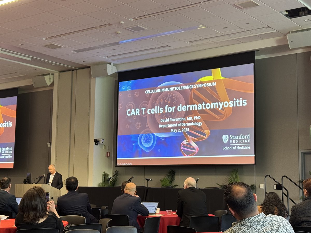 Stanford Rheumatology (@stanfordrheum) on Twitter photo Great to see Lori Chung and Dave Fiorentino presenting on CAR T cell therapy for SSc and DM at the Stanford Cellular Immune Tolerance Symposium! <a href="/StanfordDeptMed/">Stanford Department of Medicine</a> Great to see Lori Chung and Dave Fiorentino presenting on CAR T cell therapy for SSc and DM at the Stanford Cellular Immune Tolerance Symposium! <a href="/StanfordDeptMed/">Stanford Department of Medicine</a>