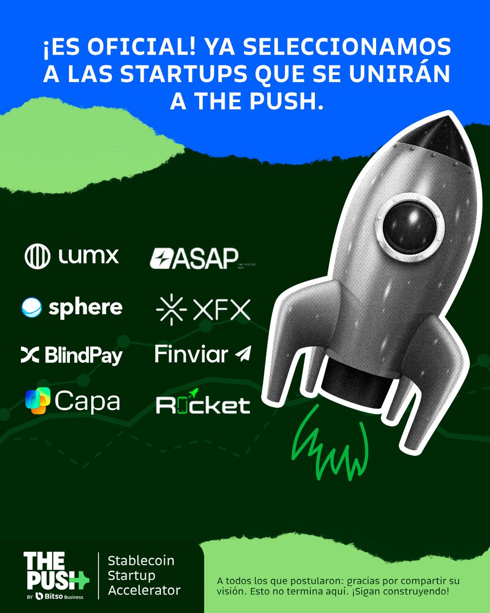 ¡Estamos emocionados de anunciar a los ganadores de The Push Stablecoin Startup Accelerator! 🎉

Después de revisar más de 300 aplicaciones excepcionales de todo el mundo, estamos felices de revelar las 9 startups seleccionadas para unirse al primer programa global de aceleración