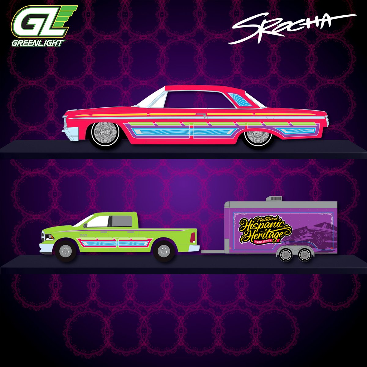 GLCollectibles's tweet image. Happy Cinco De Mayo! We have exciting collaboration news! Check out these beautiful Lowriders created by the illustrious Sergio Rocha &amp; follow us along for more updates on its journey to your collection!
#HispanicHeritageMonth #DieCast #Lowriders #CincoDeMayo #explorepage