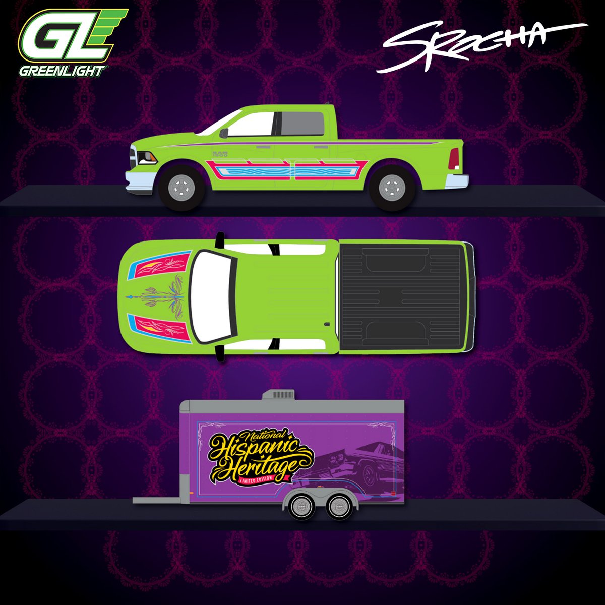GLCollectibles's tweet image. Happy Cinco De Mayo! We have exciting collaboration news! Check out these beautiful Lowriders created by the illustrious Sergio Rocha &amp; follow us along for more updates on its journey to your collection!
#HispanicHeritageMonth #DieCast #Lowriders #CincoDeMayo #explorepage