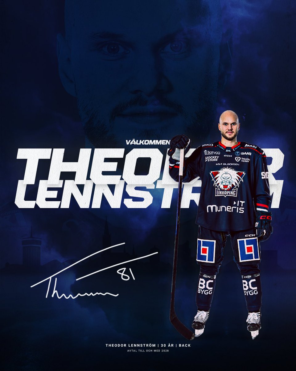 👋 Varmt välkommen till Linköping Hockey Club, Theodor Lennström!

Den 30-åriga backen Theodor Lennström har tecknat ett treårsavtal med Linköping Hockey Club.

🔗 Läs mer här: lhc.eu/article/uq3asv…