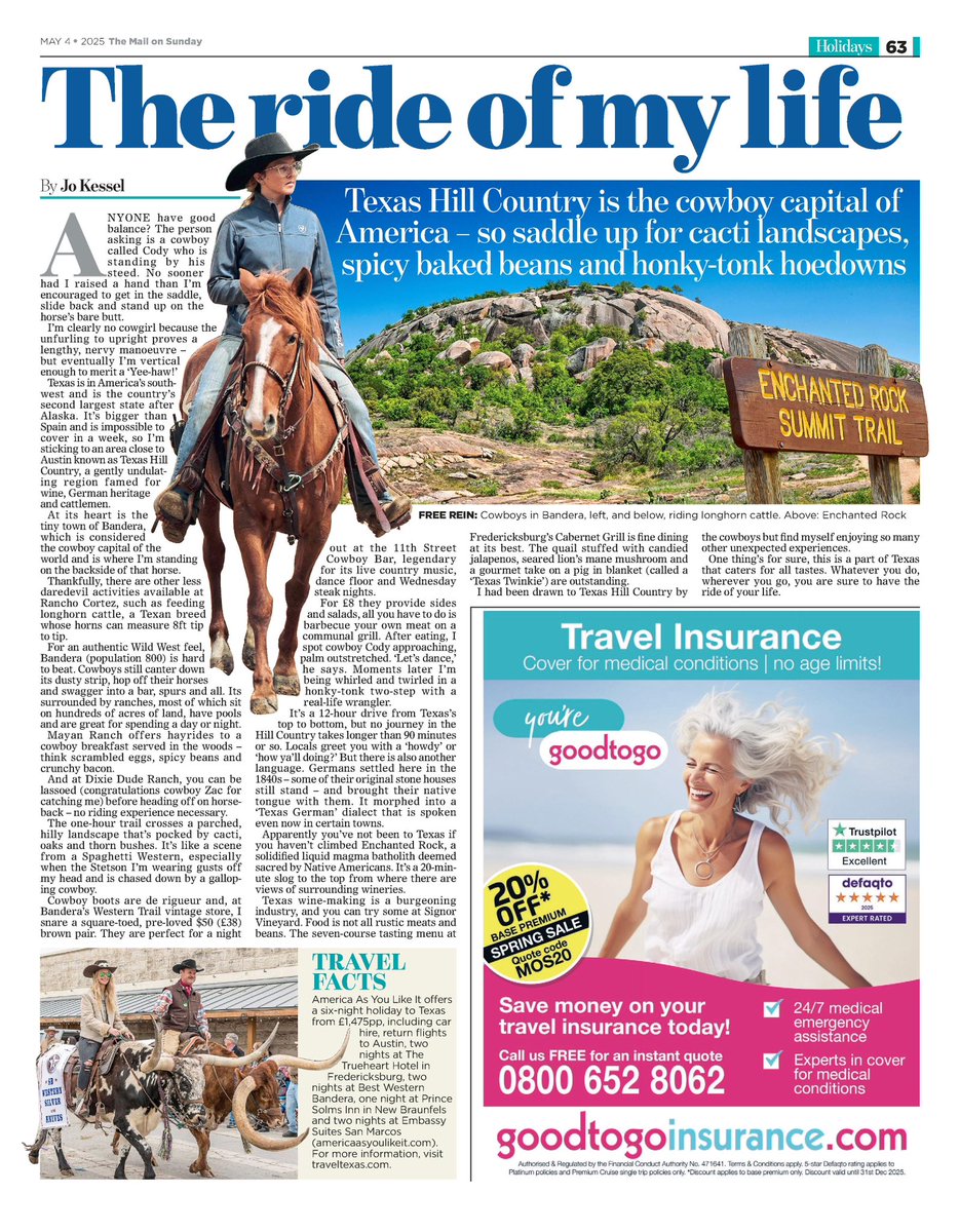 Making a splash across the pond thanks to <a href="/jo_kessel/">Jo Kessel</a> with her fantastic piece in the <a href="/DailyMailUK/">Mail+</a> on discovering the magic of the Texas Hill Country. 

Make your reservations now and come dine with us! cabernetgrill.com/reservations