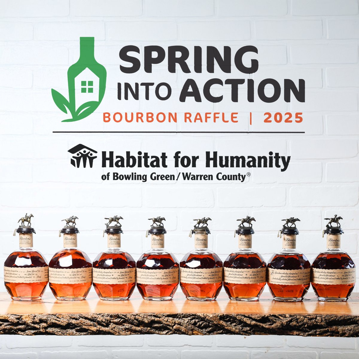 For our bourbon following out there, our 2025 Spring into Action Raffle is LIVE Check it out at habitatbg.org/2025-spring-in…