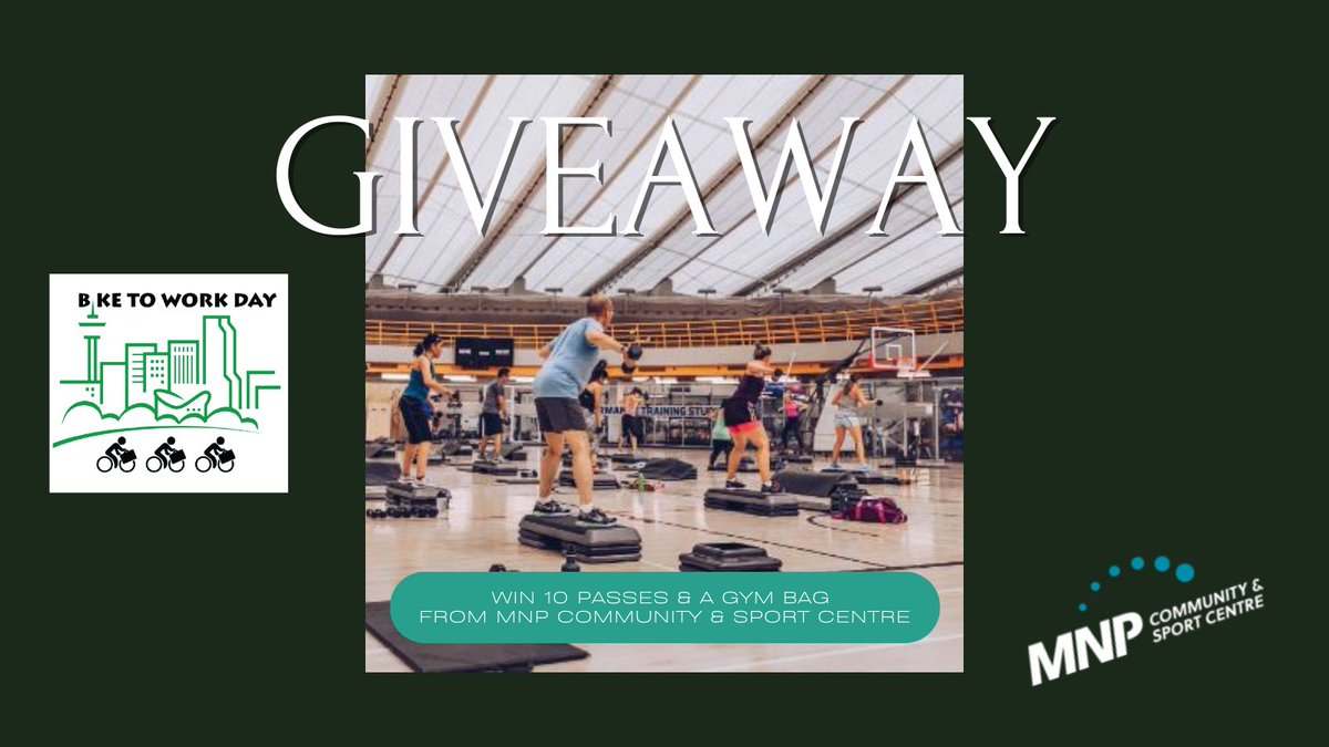Contest time - You could win 10 free passes to MNP Community and Sports Centre. Follow us, like the post &amp; tag a friend below. Ends Tues, May 6 at noon. This contest isn't endorsed by X. It is also running on Insta. (1 entry/person).#biketoworkdayyyc