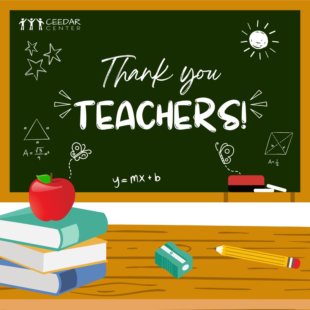 CeedarCenter's tweet image. Happy #TeacherAppreciationWeek !🍎Thank you to our incredible educators who work hard to inspire, strengthen and support our students each day. 👏