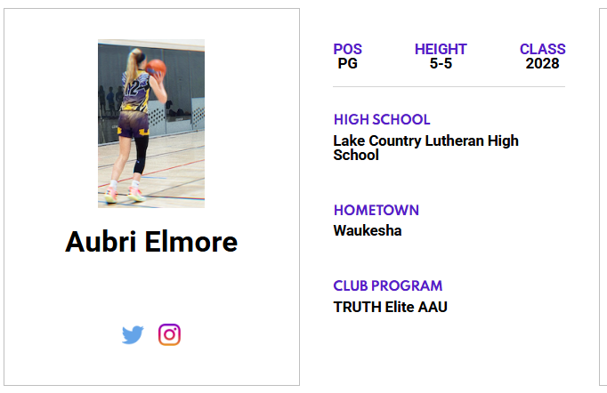 Wisconsin Jr. All-Star GBB (@jrallstarwi) on Twitter photo Check out Aubri Elmore's (<a href="/AubriElmore/">Aubri Elmore</a>) ๐๐ผ๐๐๐๐พ๐๐๐๐ ๐๐๐ผ๐๐๐ ๐๐๐๐๐๐๐! โคต๏ธ
jrallstar.com/maxrecruit/maxโฆ
Start building your profile now at jrallstar.com/maxrecruit! Check out Aubri Elmore's (<a href="/AubriElmore/">Aubri Elmore</a>) ๐๐ผ๐๐๐๐พ๐๐๐๐ ๐๐๐ผ๐๐๐ ๐๐๐๐๐๐๐! โคต๏ธ
jrallstar.com/maxrecruit/maxโฆ
Start building your profile now at jrallstar.com/maxrecruit!