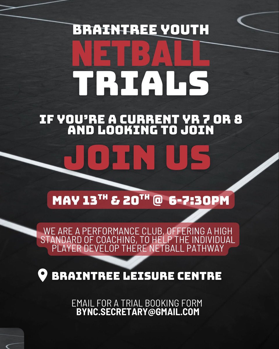 Trialing soon don’t miss out on a place