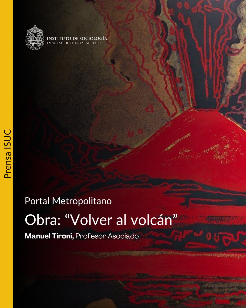 SociologíaUC (@ucsociologia) on Twitter photo 📌 Se estrenó la obra Volver al Volcán en el Centro Cultural GAM. Una obra que contó con la asesoría del Centro de Investigación para la Gestión Integrada del Riesgo de Desastres (CIGIDEN) del cual <a href="/ManuelTironi/">Manuel Tironi</a> es investigador.
Revisa la nota en: t.ly/rX3-x 📌 Se estrenó la obra Volver al Volcán en el Centro Cultural GAM. Una obra que contó con la asesoría del Centro de Investigación para la Gestión Integrada del Riesgo de Desastres (CIGIDEN) del cual <a href="/ManuelTironi/">Manuel Tironi</a> es investigador.
Revisa la nota en: t.ly/rX3-x