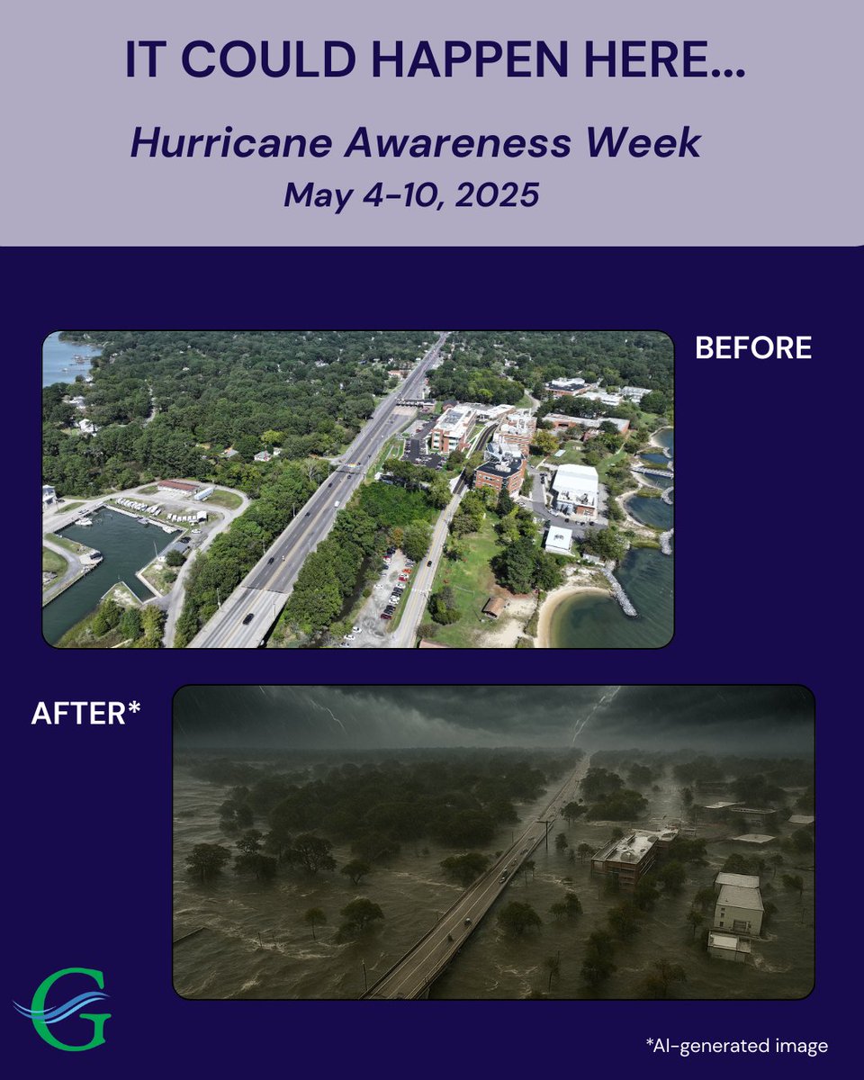 Today marks the beginning of #HurricaneAwarenessWeek! 

This is a time to understand your wind and flooding risks and also keep in touch with emergency-related information by signing up for the County's emergency alert system: gloucesterva.gov/emergency-mana…