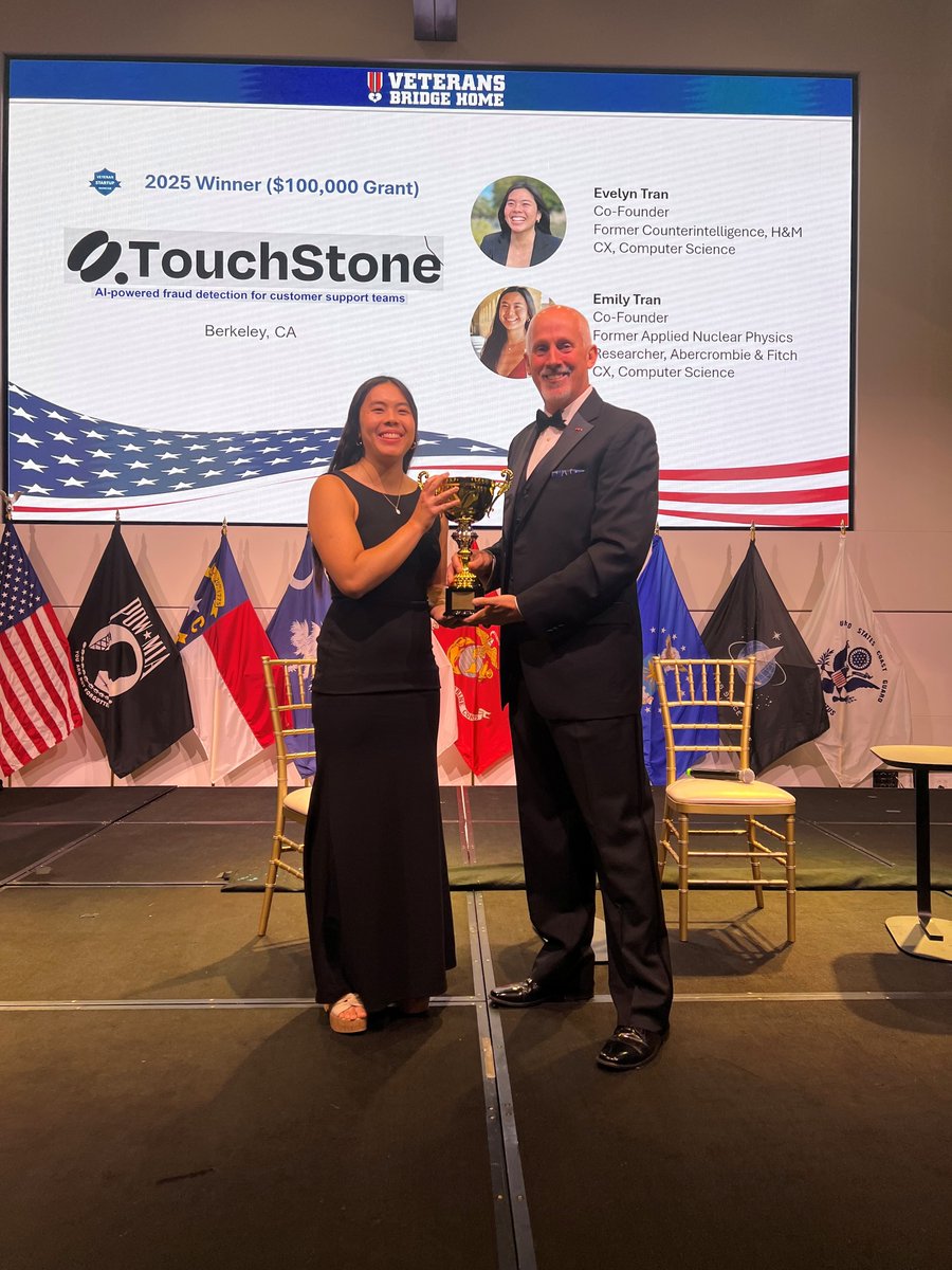 Shelton_TFX's tweet image. Congratulations to Touchstone for winning the 2025 Veterans Startup Showcase and $100k in grants!  @parlayfinance came in 2nd with $7.5k.  Congratulations all! #servicedriven