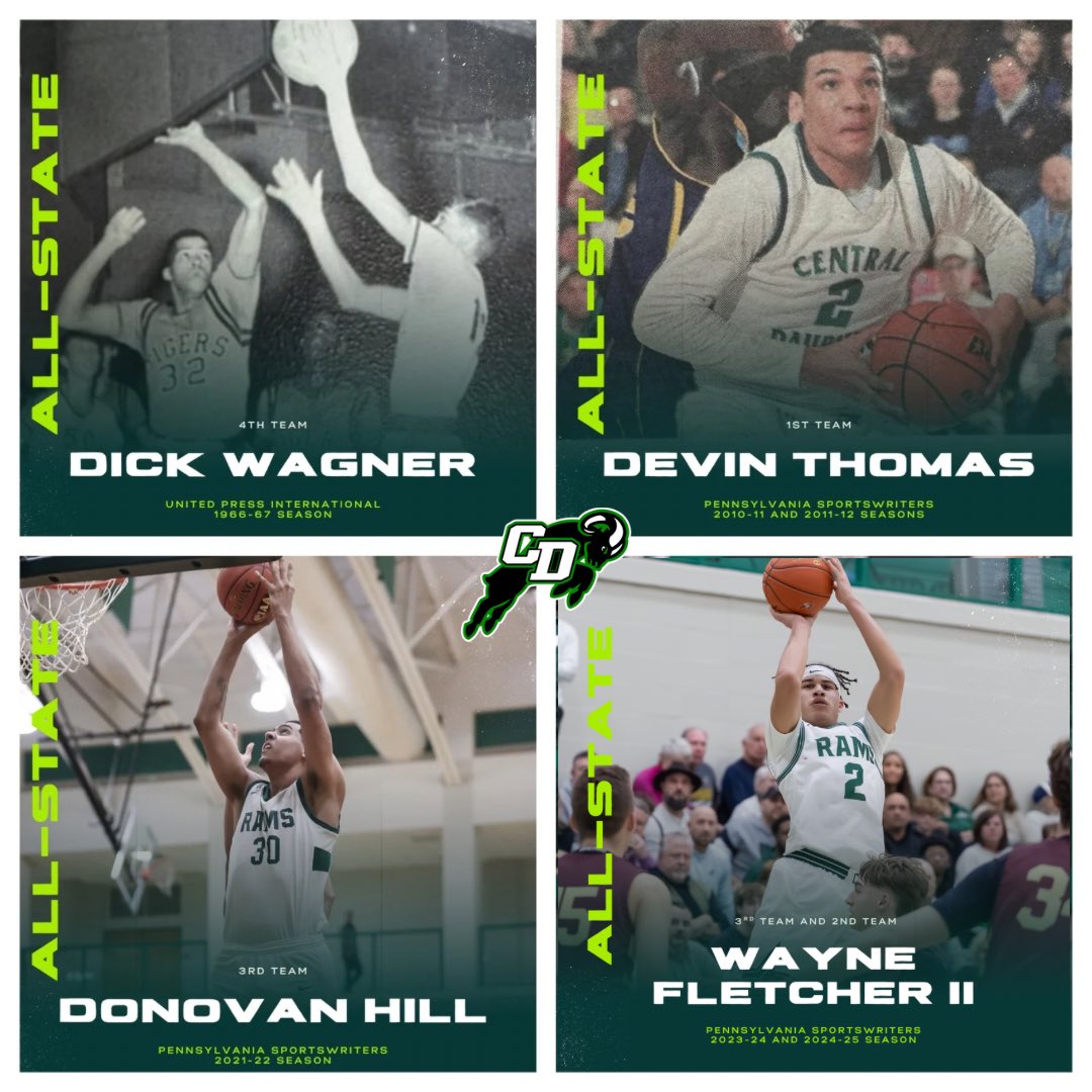 ALL-STATE!!!  In honor of those voted to All-State teams this year, we want to acknowledged those CD greats from the past who also made it. S/O to Dick Wagner, Devin Thomas (2x), Donovan Hill, and Wayne Fletcher II (2x) for being the Rams recognized at the highest level in PA!