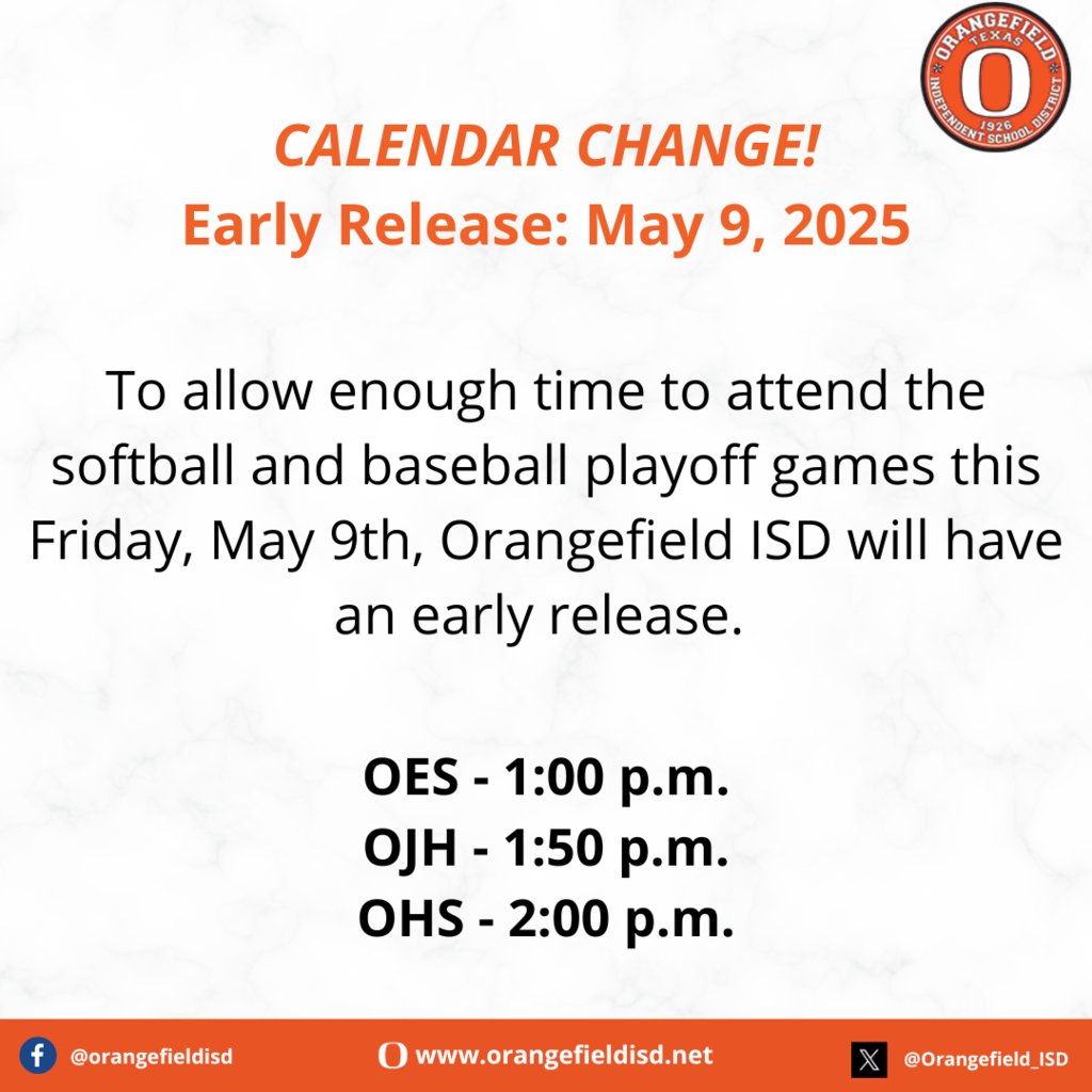 🚨Calendar Change🚨