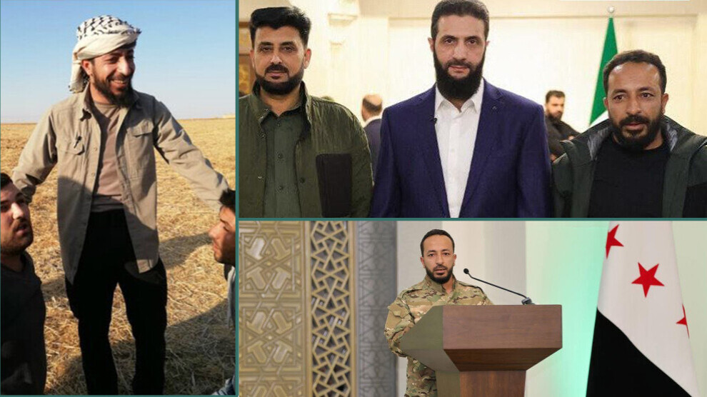 Another provocation of the terrorist jihadist #HTS regime: Ehmed El Hayis (Hatim Ebû Şeqra), Murder of Hevrîn Xelef and war criminal, was appointed by the Ministry of Defense high commander of divisions in Heseke, Raqqa and Deir ez-Zor. 
Ebu Şeqra has been accused of crimes