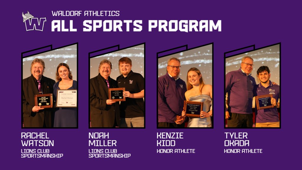 Waldorf University Athletics honors Watson, Miller, Kidd, and Okada waldorfwarriors.com/x/x08sy