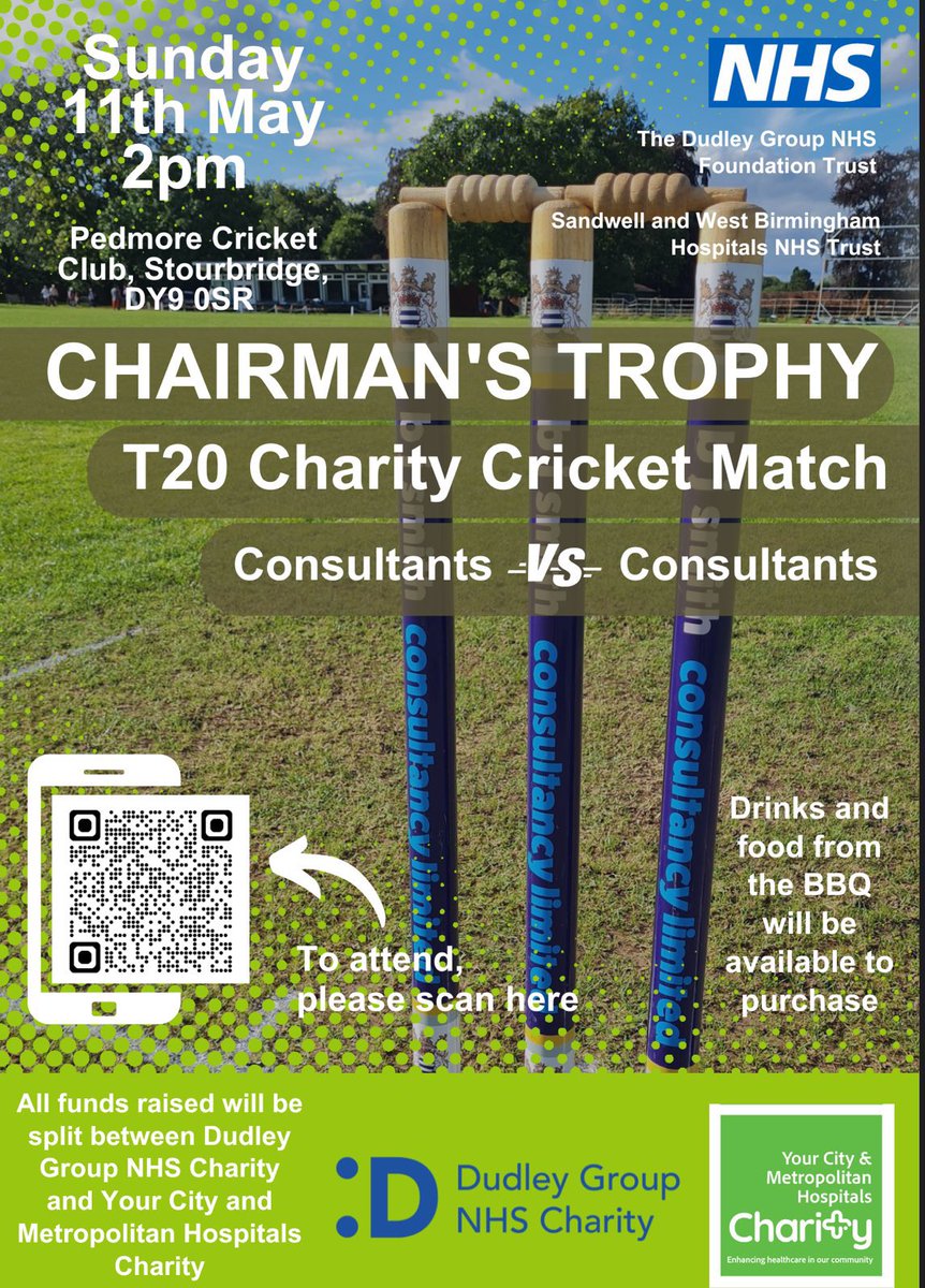 Huma Naqvi (on blue sky too) (@doc_hnaqvi) on Twitter photo Looking forward to team SWB vs DGOH this coming Sunday😁
Here’s hoping for plenty of 🏏☀️🍔 & fun!
Pls register to attend it all goes to worthy causes!
<a href="/SWBHnhs/">SWB NHS Trust</a> <a href="/SWBHCharity/">SWBH Charity💙</a> <a href="/DGNHSCharity/">DGNHS Charity 💙</a>
<a href="/Dudley_SWBCEO/">Diane Wake 💙</a>
<a href="/DavidNichols0n/">david nicholson</a>
<a href="/FWANDROO/">Farooq A Wandroo</a> <a href="/vishalparinge/">Vishal Paringe</a> @deepaksharma <a href="/Masood_Aga/">Masood Aga</a> Looking forward to team SWB vs DGOH this coming Sunday😁
Here’s hoping for plenty of 🏏☀️🍔 & fun!
Pls register to attend it all goes to worthy causes!
<a href="/SWBHnhs/">SWB NHS Trust</a> <a href="/SWBHCharity/">SWBH Charity💙</a> <a href="/DGNHSCharity/">DGNHS Charity 💙</a>
<a href="/Dudley_SWBCEO/">Diane Wake 💙</a>
<a href="/DavidNichols0n/">david nicholson</a>
<a href="/FWANDROO/">Farooq A Wandroo</a> <a href="/vishalparinge/">Vishal Paringe</a> @deepaksharma <a href="/Masood_Aga/">Masood Aga</a>