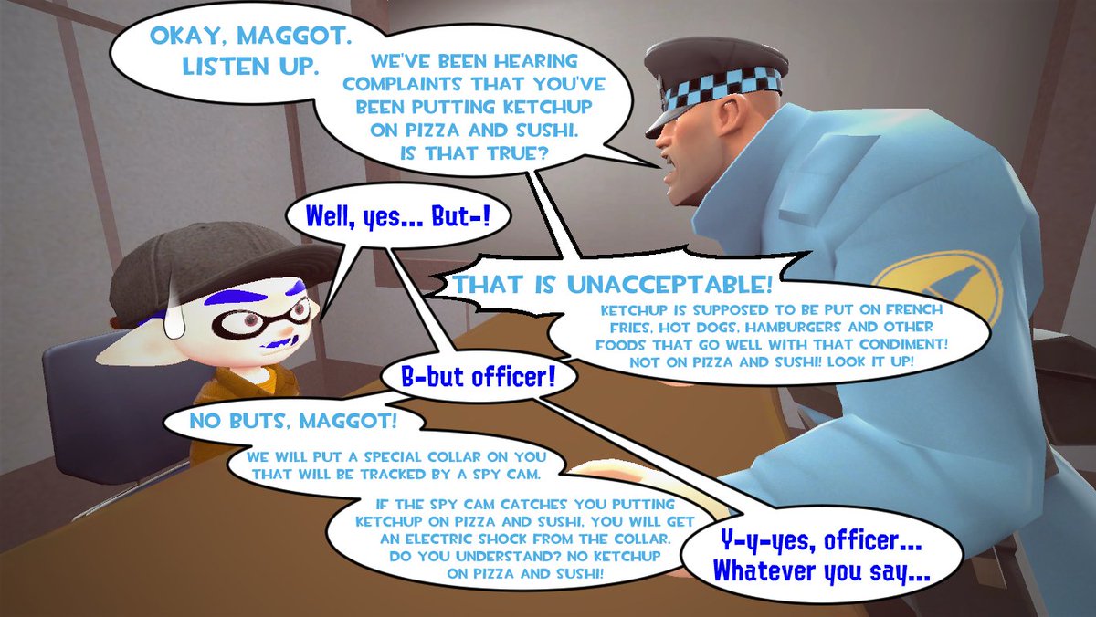 It seems like Rachel caught AK putting ketchup on pizza (or sushi) again and decided to call the police.  When the police arrived at AK's house, they took him to the police station to ask him a few questions.
@arcbuzz_360 <a href="/OctoTieSys_YT/">⚡OctoTIEGamer⚡</a>