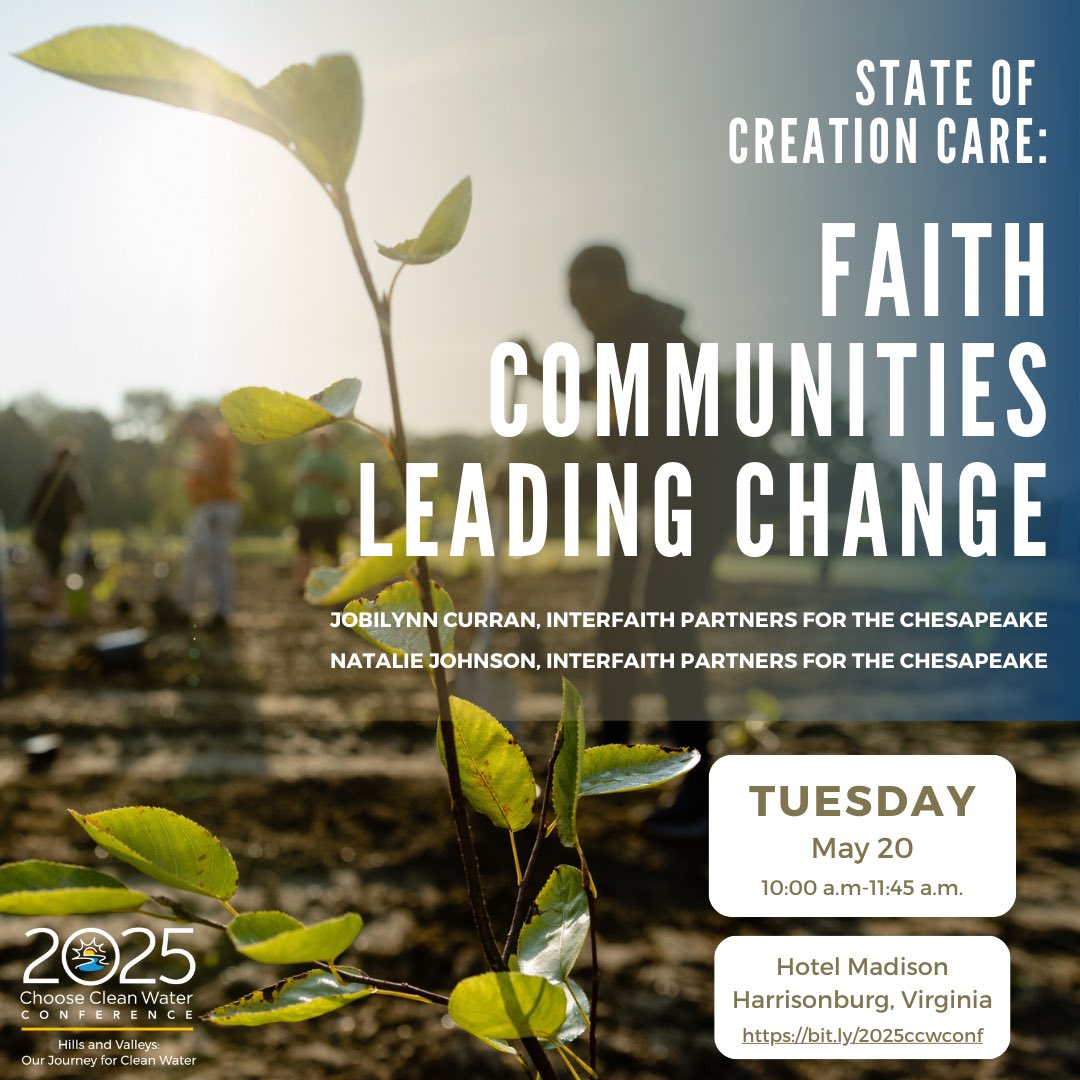 Choose Clean Water Coalition (@choosecleanh2o) on Twitter photo Did someone say 2 weeks left until the CCW Conference?
Meet us in Harrisonburg from May 19-21, where you can attend great workshops such as “State of Creation Care” lead by <a href="/IPC_Chesapeake/">Interfaith Partners</a> ☀️
💧Register at bit.ly/2025ccwconf💧 Did someone say 2 weeks left until the CCW Conference?
Meet us in Harrisonburg from May 19-21, where you can attend great workshops such as “State of Creation Care” lead by <a href="/IPC_Chesapeake/">Interfaith Partners</a> ☀️
💧Register at bit.ly/2025ccwconf💧