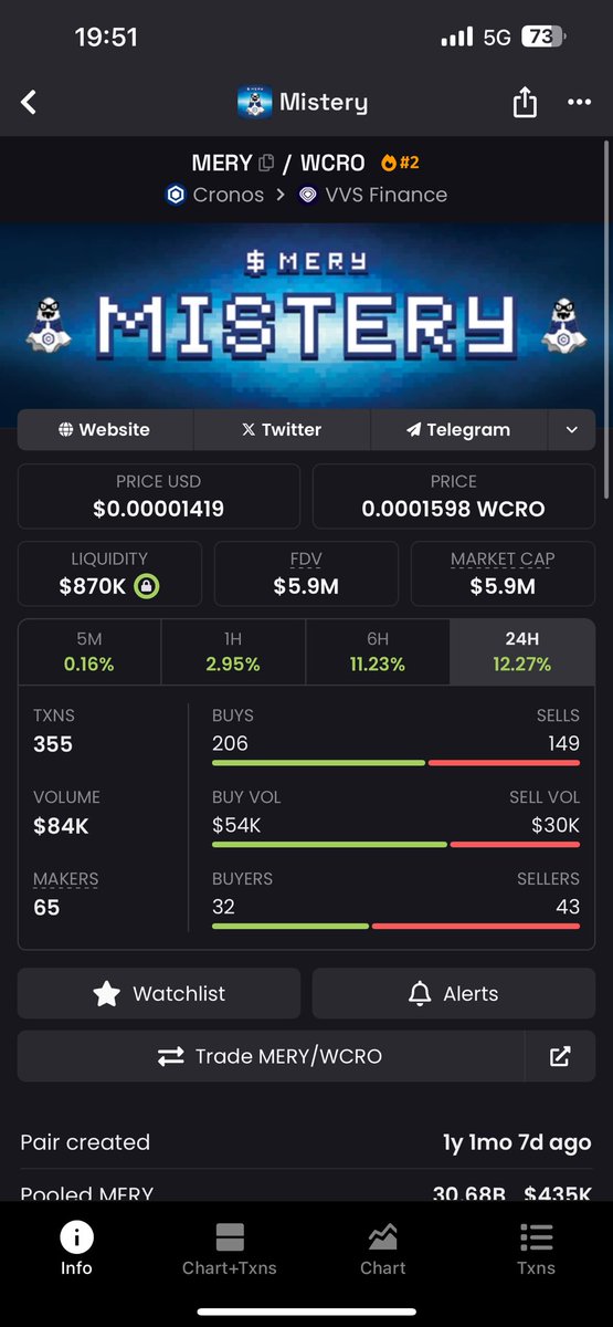 I am feeling Meryish $Mery $Cronos #Memecoin #BTC