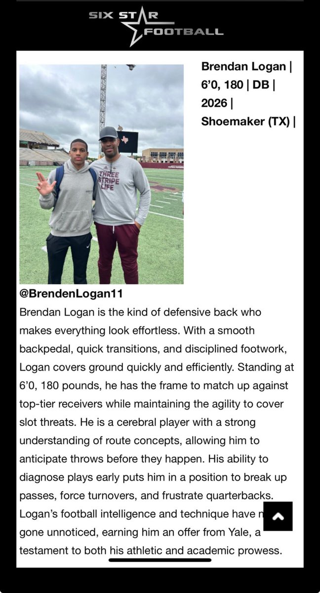 Kenneth “KJ” Jones (@kjonesfbuaustin) on Twitter photo maintaining an excellent GPA which has attracted schools such as Rice and Yale, <a href="/BrendenLogan11/">Brenden Logan ¹¹</a> has took the spring showing his play match his grade!! Catch this <a href="/FBUAllAmerican/">#FBUAllAmerican</a> in person
June 1 TCU
June3 Ivy league
June6 smu
June 7 FBU
<a href="/AABonNBC/">Navy All-American Bowl</a> <a href="/AWilliamsUSA/">Anthony Williams</a> <a href="/LauerFBU/">Matt Lauer</a> maintaining an excellent GPA which has attracted schools such as Rice and Yale, <a href="/BrendenLogan11/">Brenden Logan ¹¹</a> has took the spring showing his play match his grade!! Catch this <a href="/FBUAllAmerican/">#FBUAllAmerican</a> in person
June 1 TCU
June3 Ivy league
June6 smu
June 7 FBU
<a href="/AABonNBC/">Navy All-American Bowl</a> <a href="/AWilliamsUSA/">Anthony Williams</a> <a href="/LauerFBU/">Matt Lauer</a>