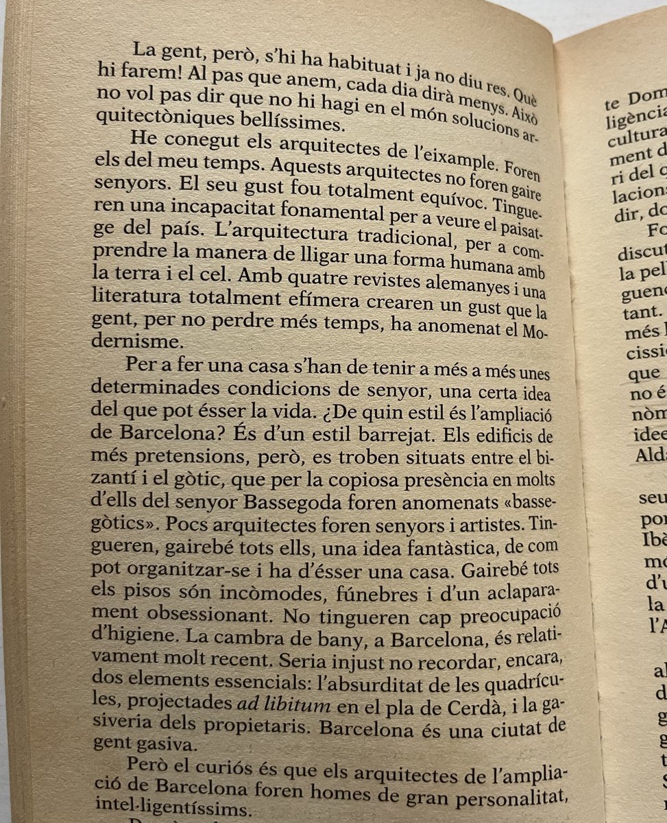 pel que sembla, a josep pla no li agradava gaire l’eixample